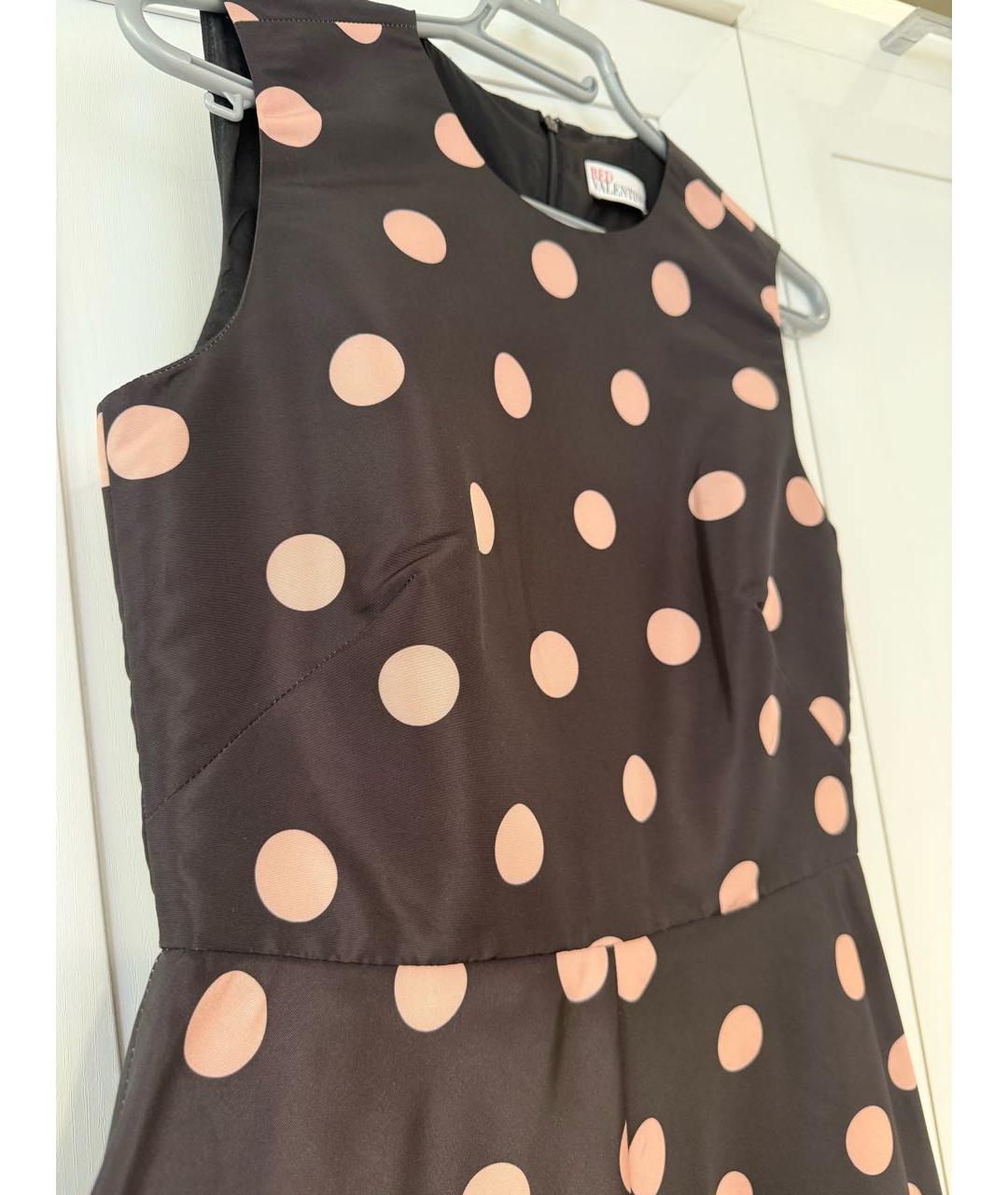 RED VALENTINO Черное полиэстеровое коктейльное платье, фото 4