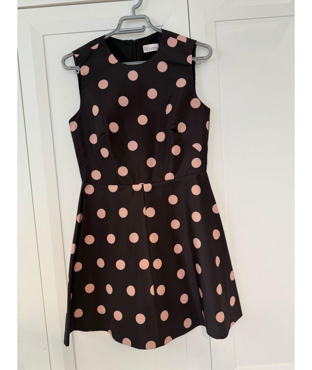 RED VALENTINO Черное полиэстеровое коктейльное платье, фото 7