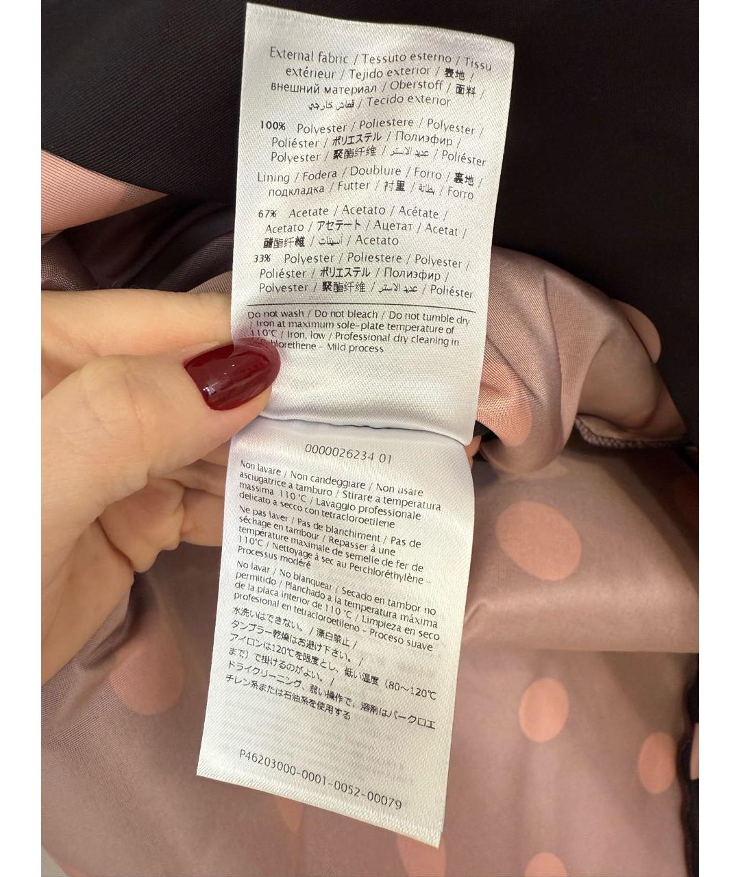 RED VALENTINO Черное полиэстеровое коктейльное платье, фото 6