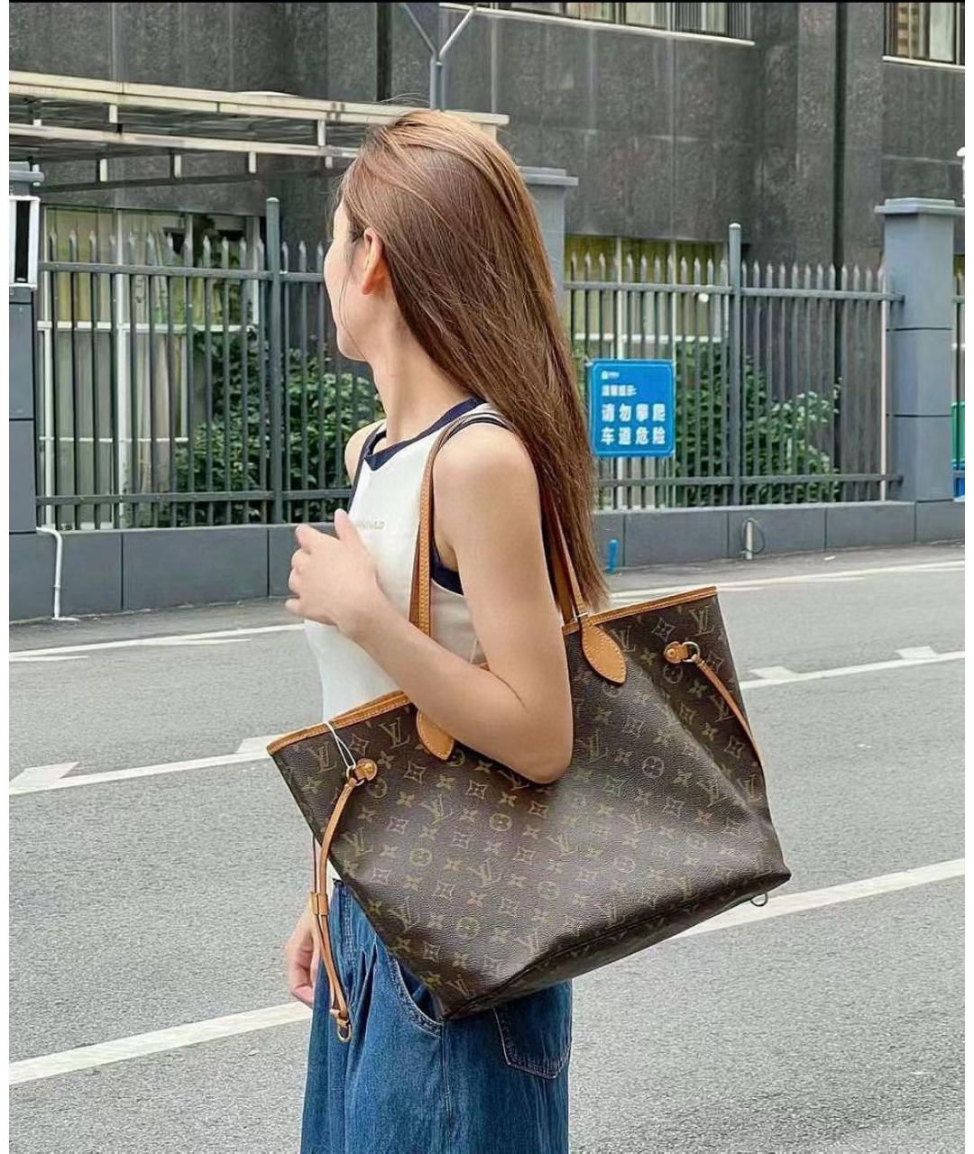 LOUIS VUITTON Коричневая сумка тоут, фото 6