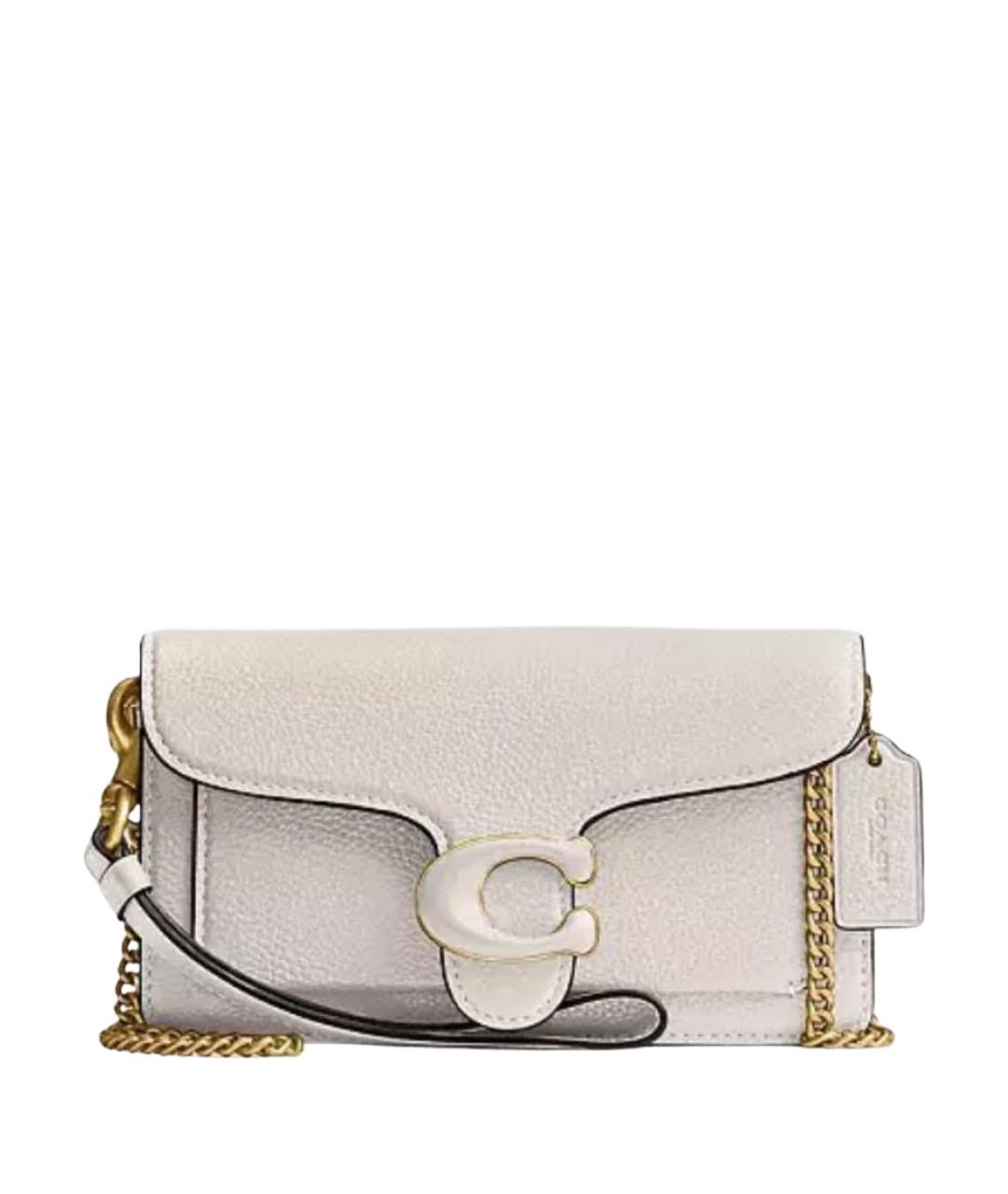 COACH Бежевая кожаная сумка через плечо, фото 1