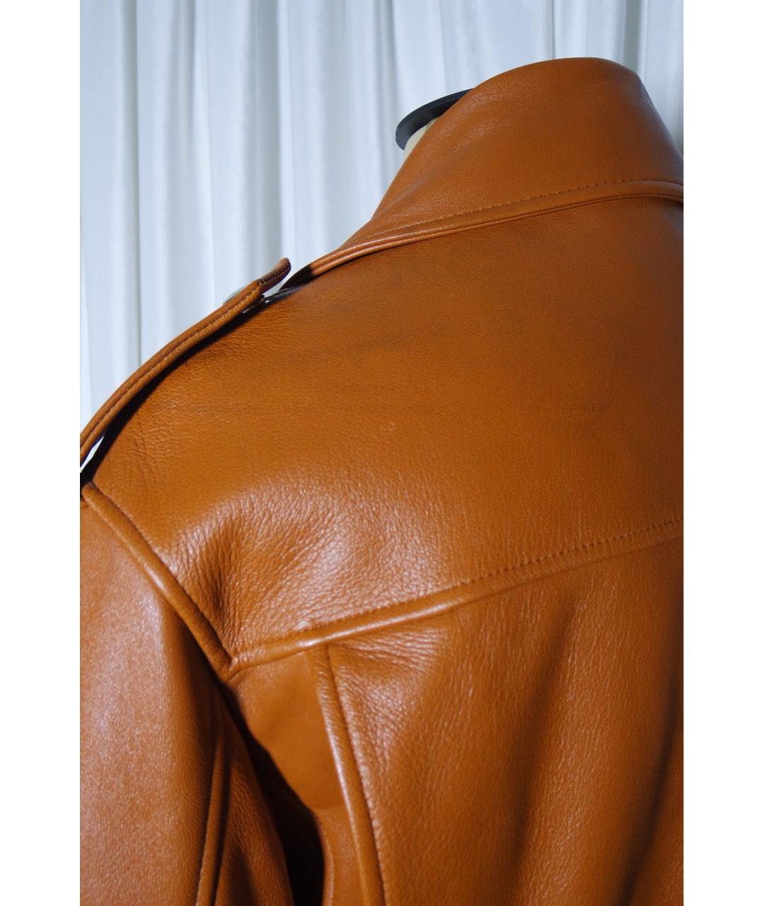 ACNE STUDIOS Коричневая кожаная куртка, фото 7