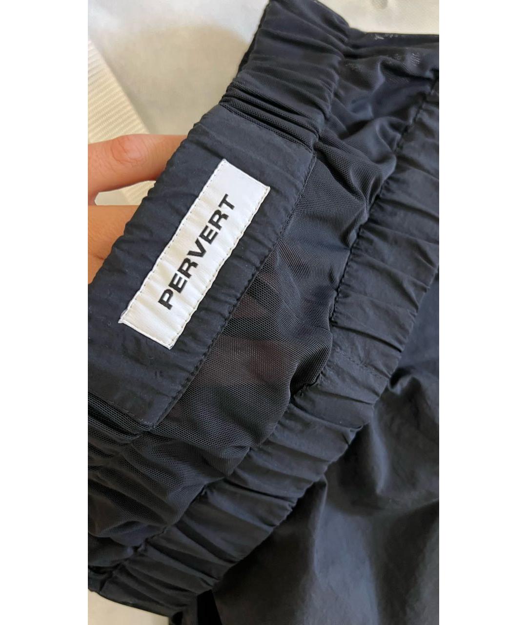 PERVERT Черные брюки широкие, фото 2