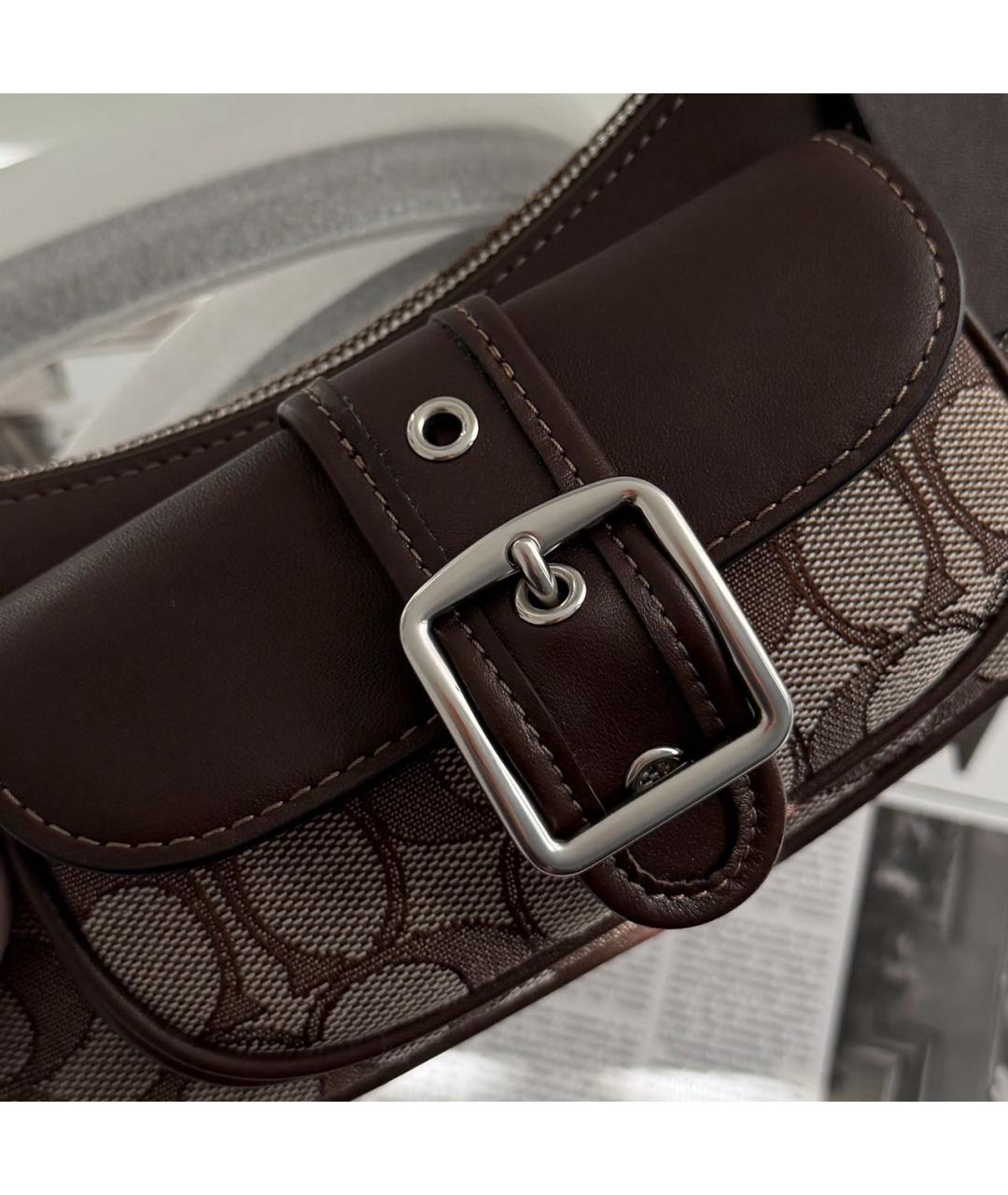 COACH Коричневая сумка через плечо, фото 8