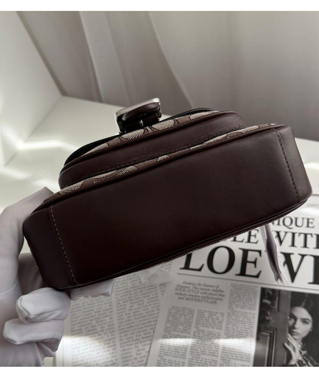 COACH Коричневая сумка через плечо, фото 7