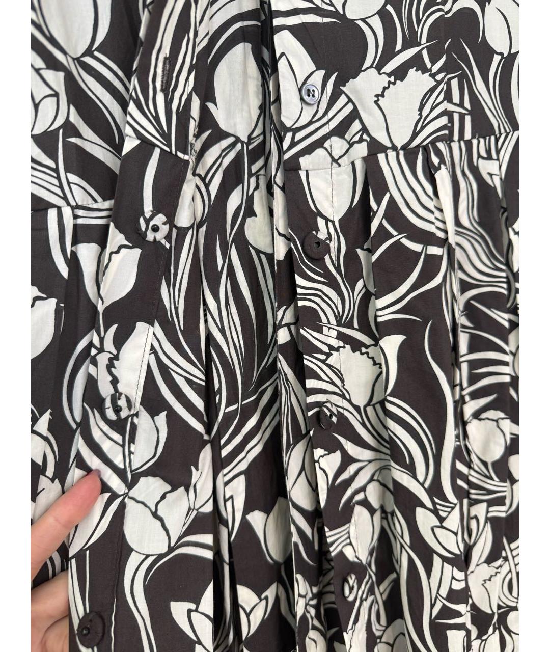 'S MAX MARA Коричневый хлопковый сарафан, фото 8