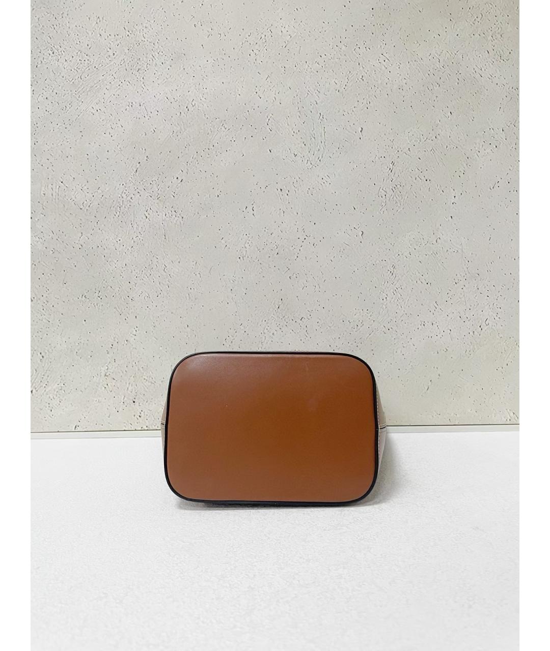 CELINE Коричневая кожаная сумка через плечо, фото 5