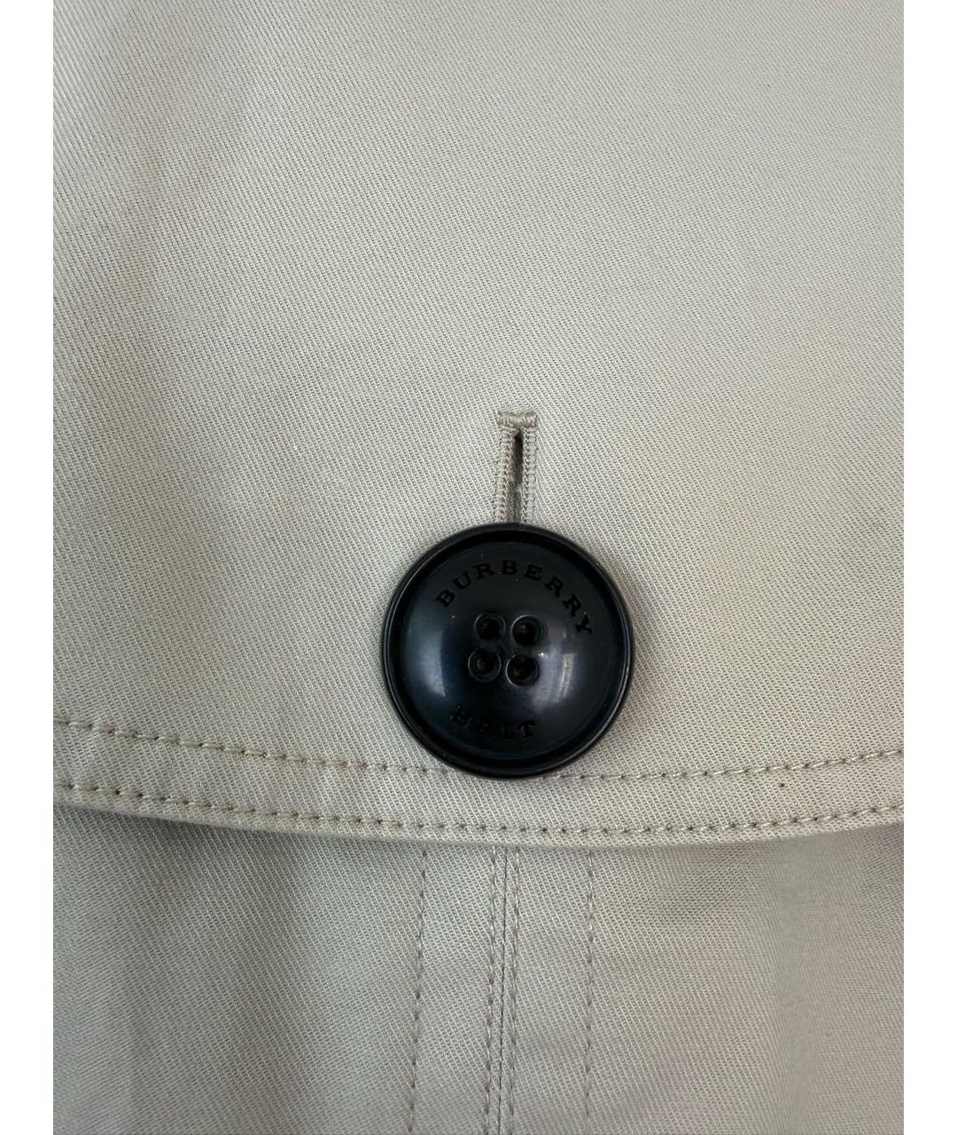 BURBERRY Бежевый хлопковый тренч/плащ, фото 7