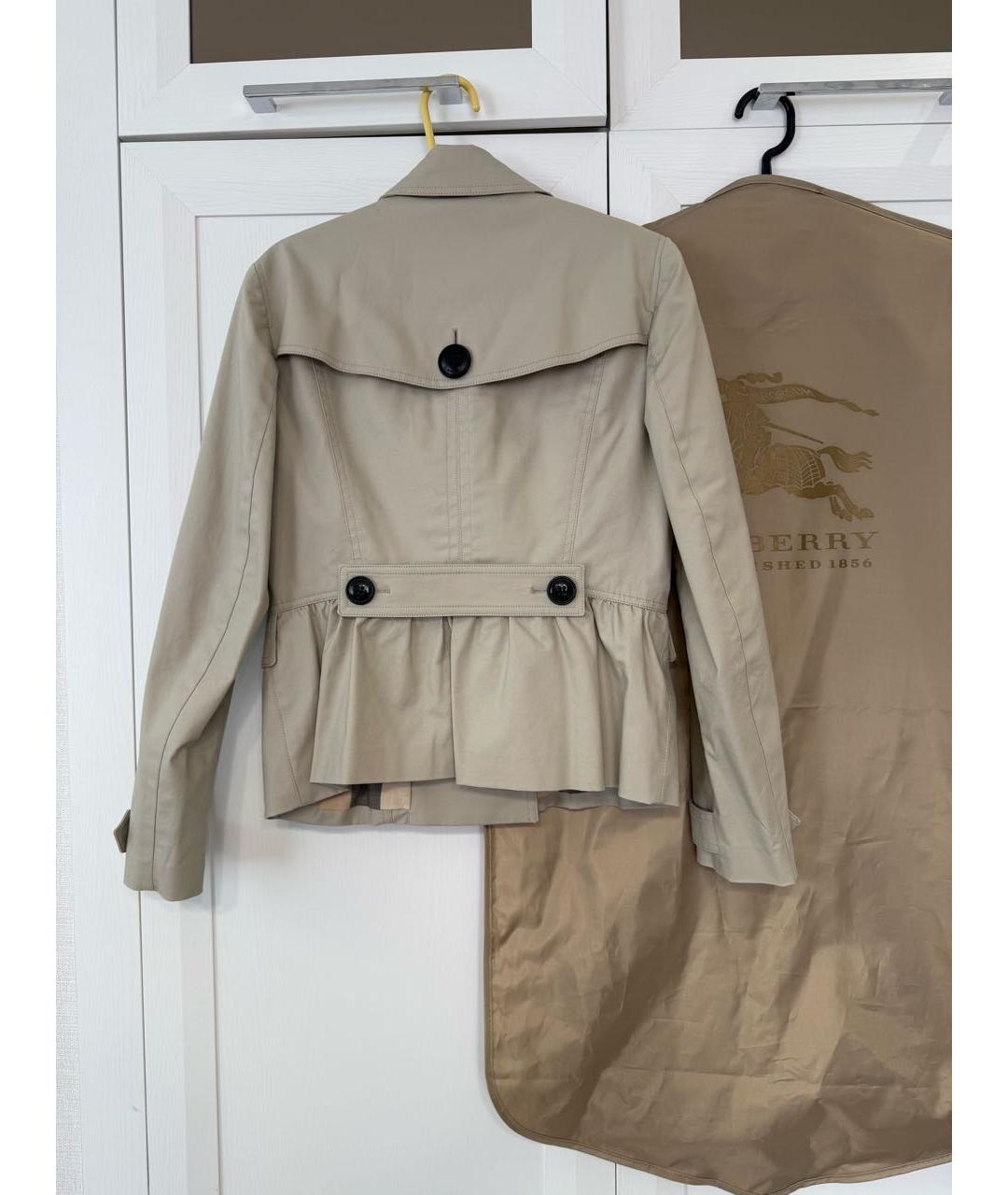 BURBERRY Бежевый хлопковый тренч/плащ, фото 2