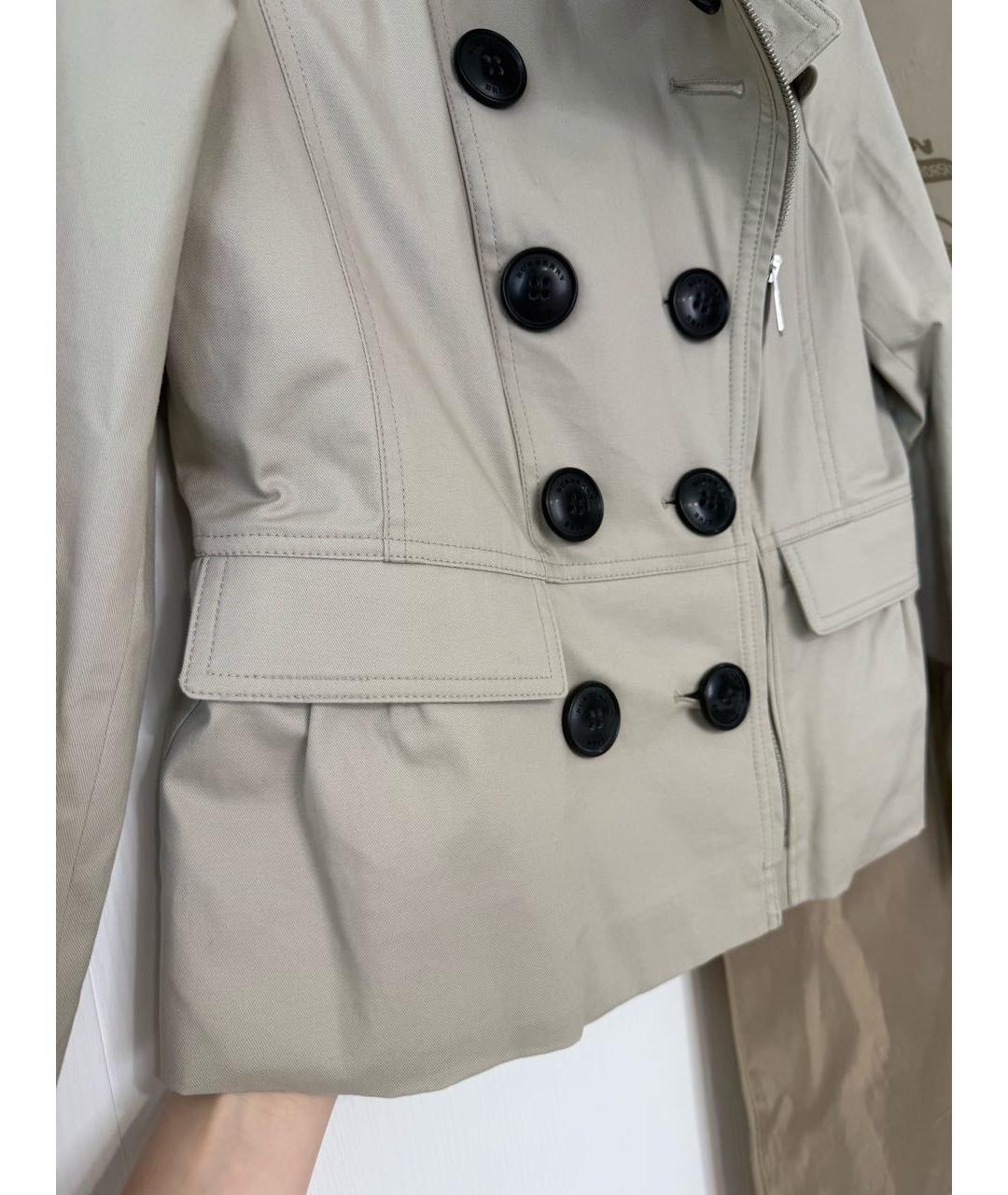 BURBERRY Бежевый хлопковый тренч/плащ, фото 4