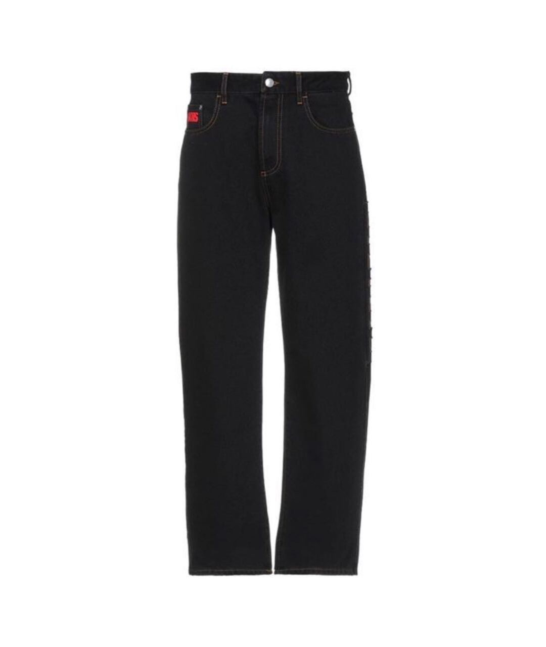 GCDS Черные хлопко-эластановые прямые джинсы, фото 1