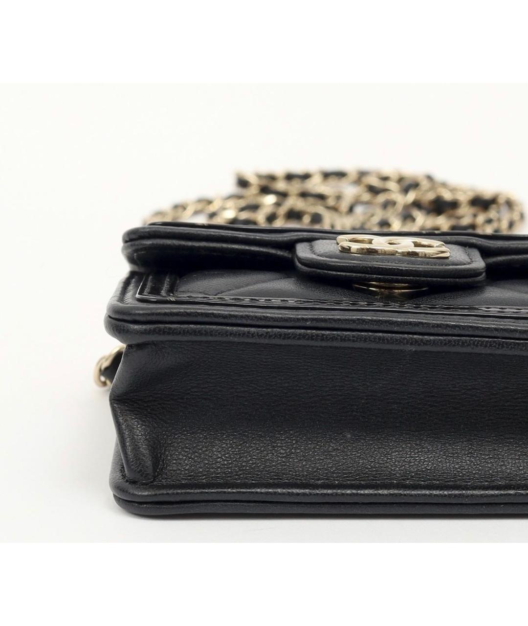 CHANEL Черная кожаная сумка через плечо, фото 3