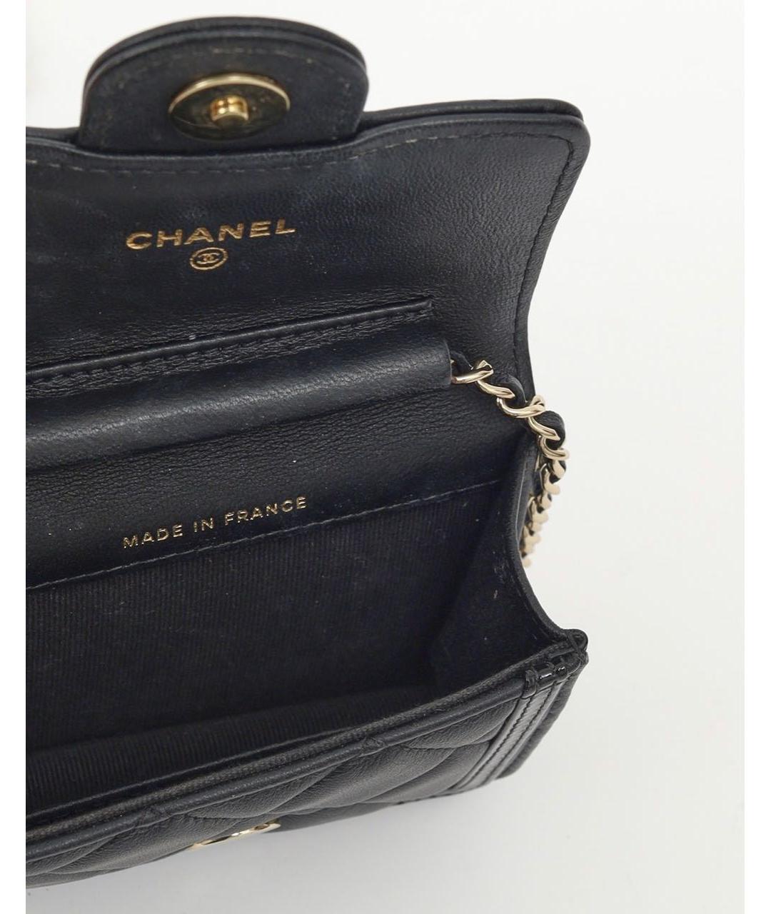 CHANEL Черная кожаная сумка через плечо, фото 5