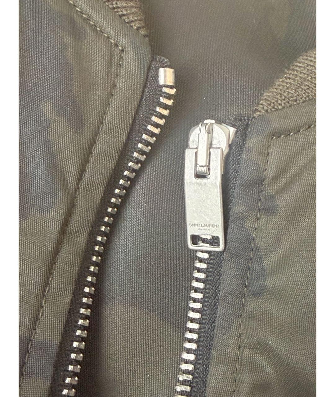 SAINT LAURENT Хаки полиэстеровая куртка, фото 7