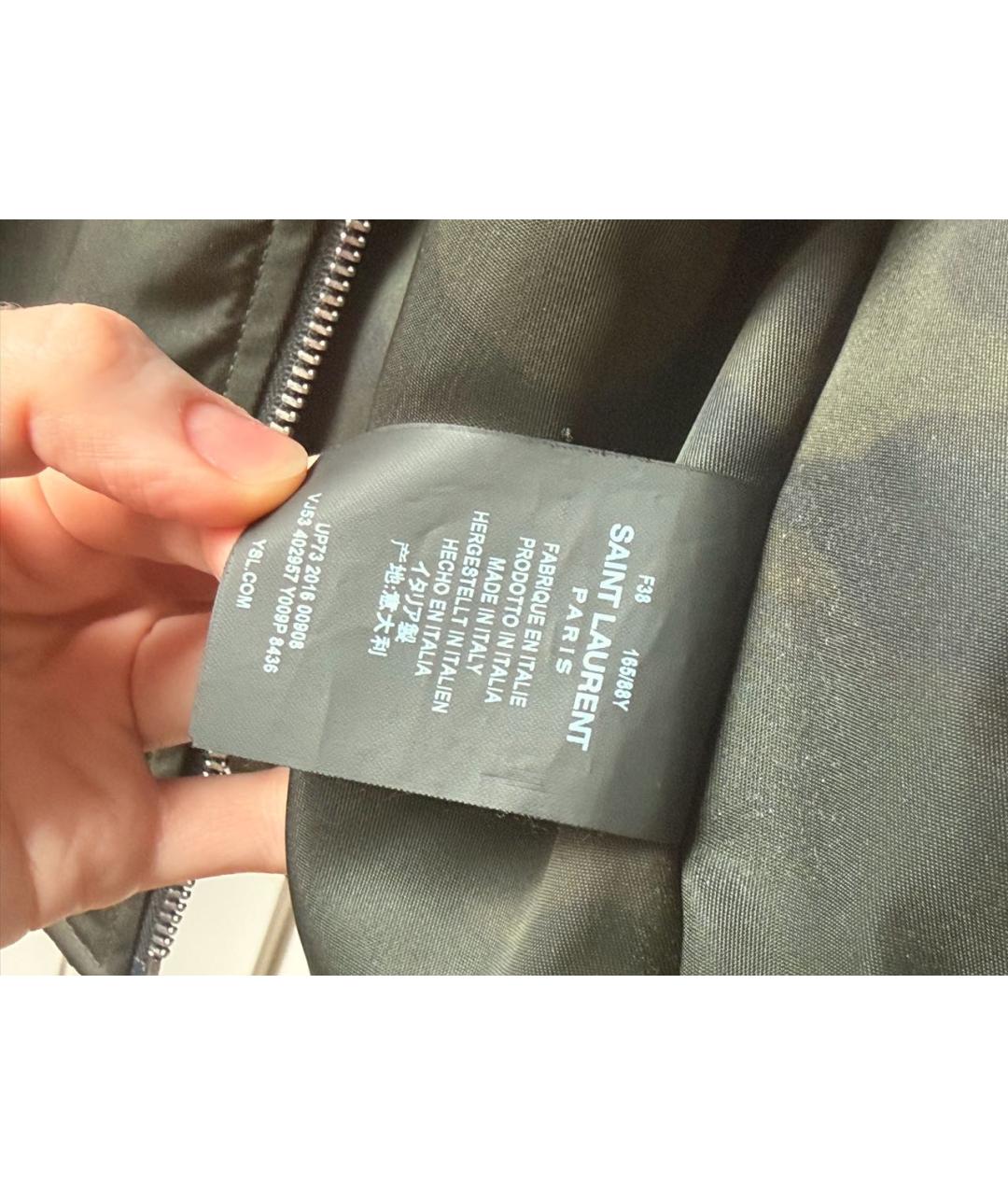 SAINT LAURENT Хаки полиэстеровая куртка, фото 8