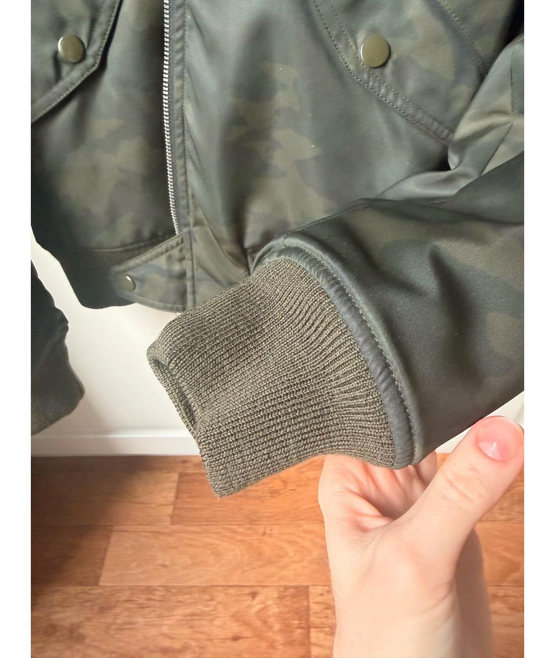SAINT LAURENT Хаки полиэстеровая куртка, фото 6