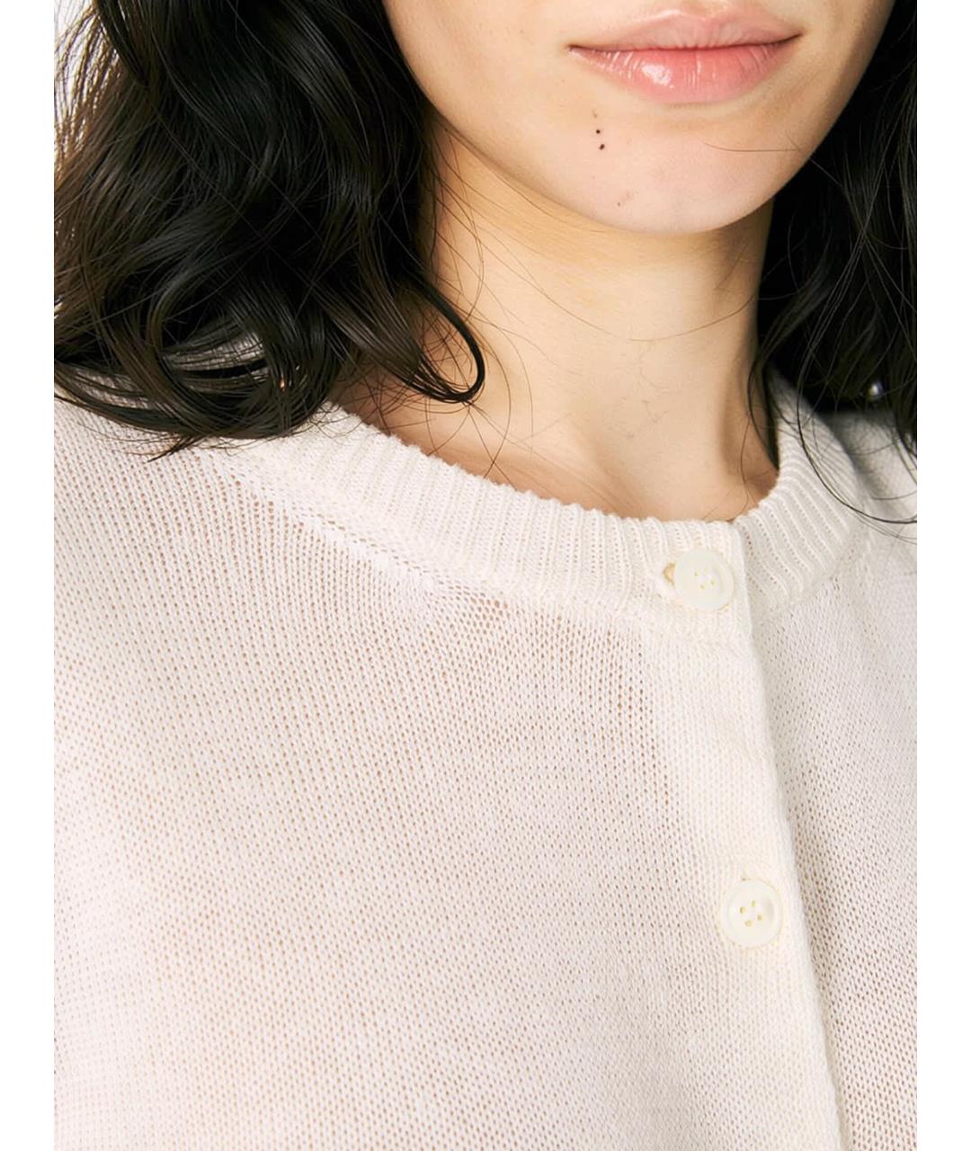 WEEKEND MAX MARA Бежевый льняной кардиган, фото 5