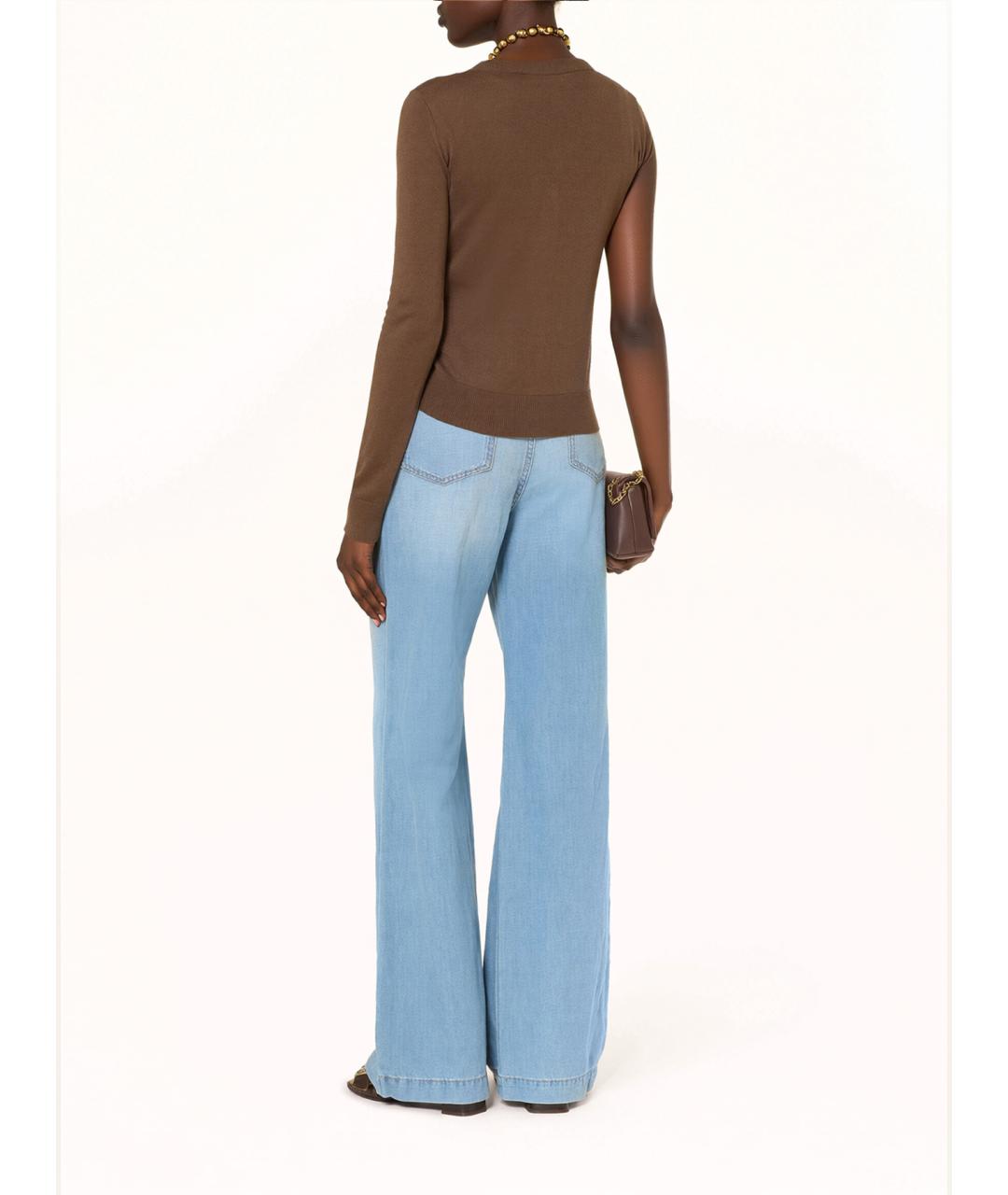 WEEKEND MAX MARA Коричневый шелковый кардиган, фото 3