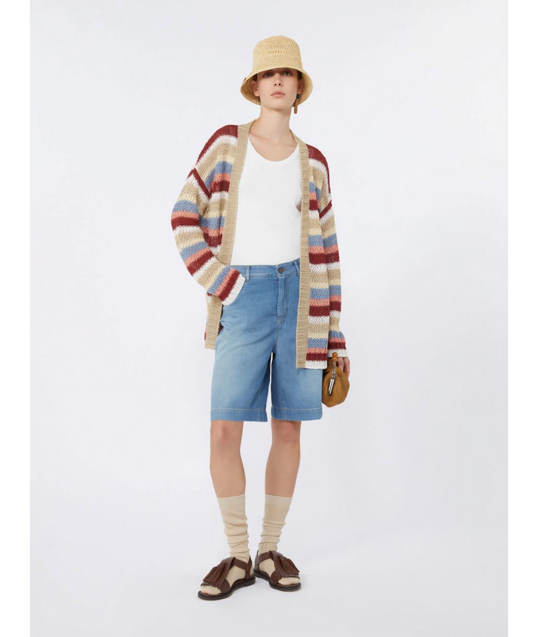 WEEKEND MAX MARA Мульти льняной кардиган, фото 2