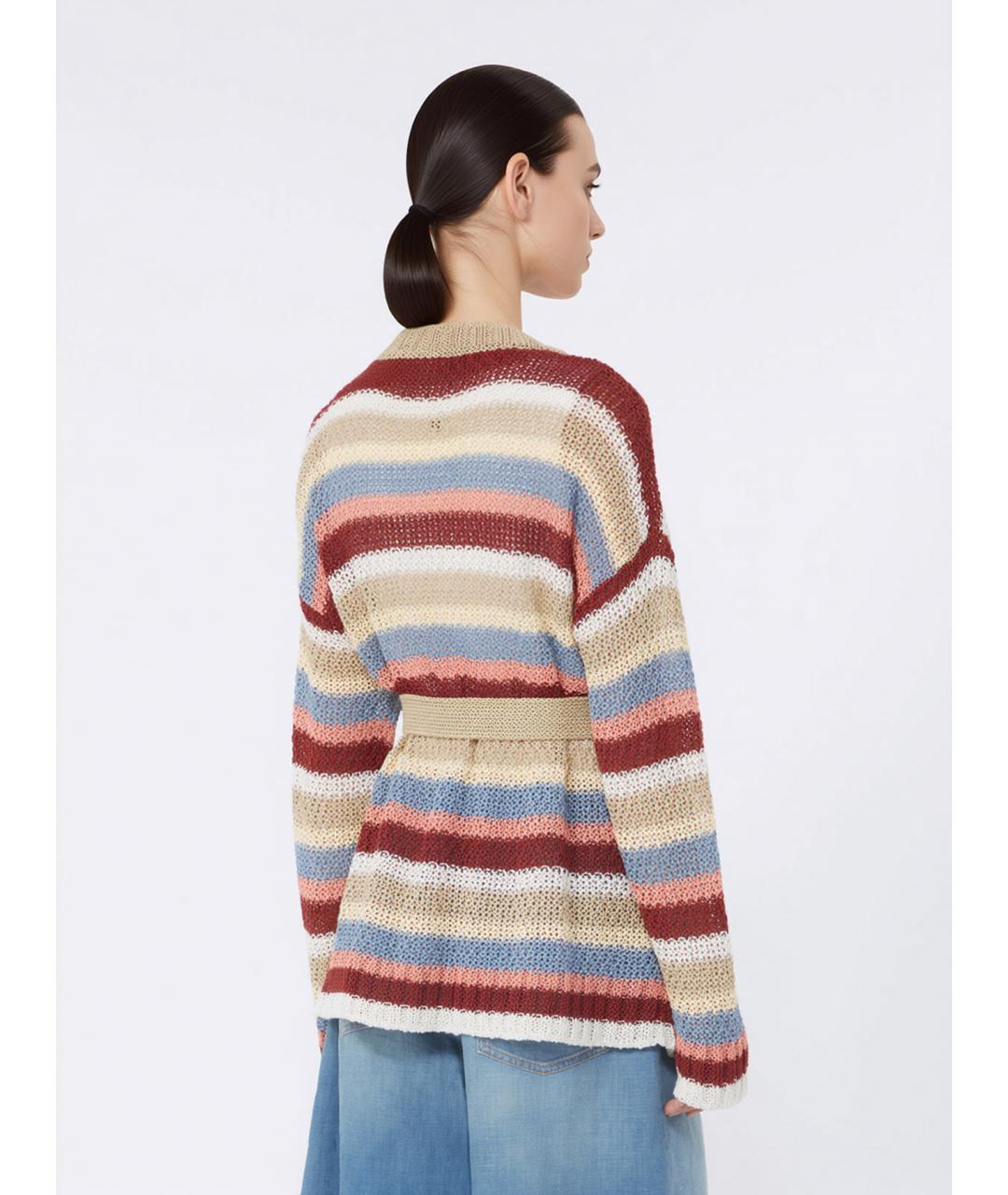 WEEKEND MAX MARA Мульти льняной кардиган, фото 4