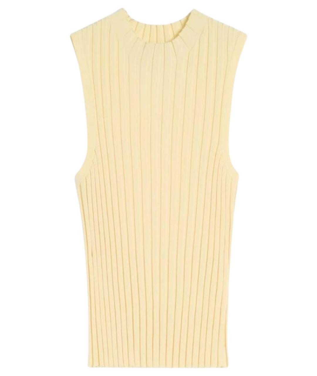 WEEKEND MAX MARA Желтая вискозная майка, фото 1