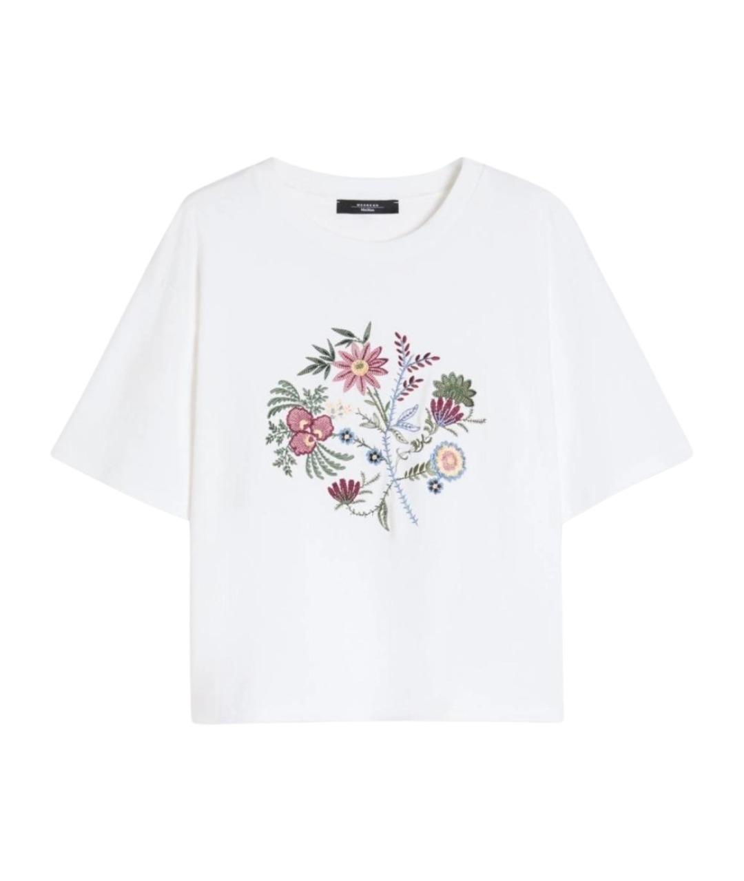 WEEKEND MAX MARA Белая хлопковая футболка, фото 1