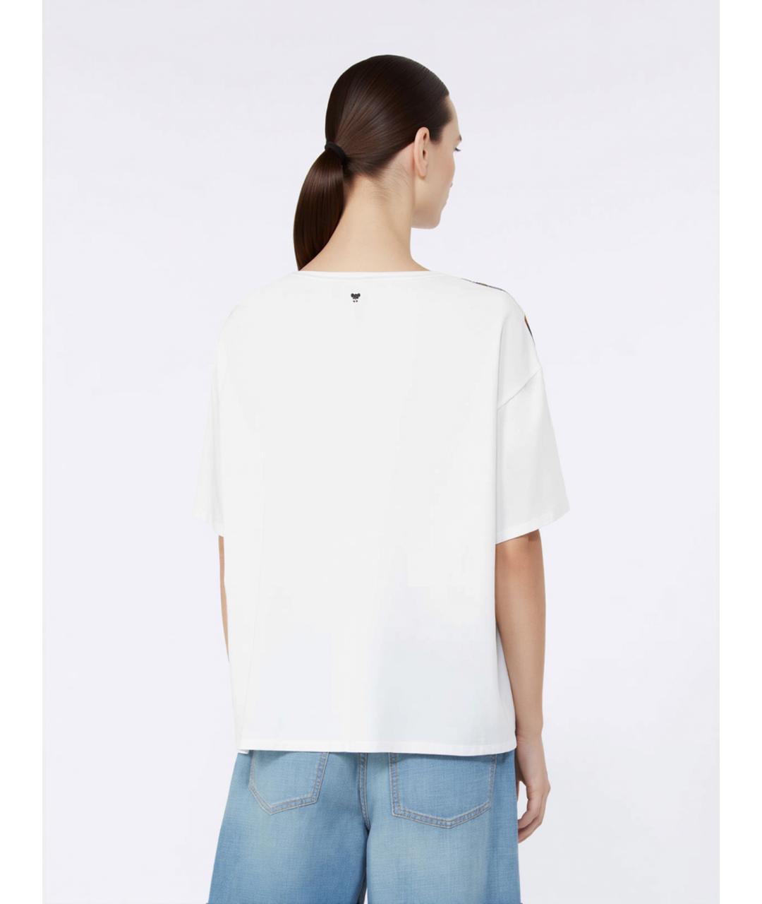 WEEKEND MAX MARA Мульти хлопковая футболка, фото 4