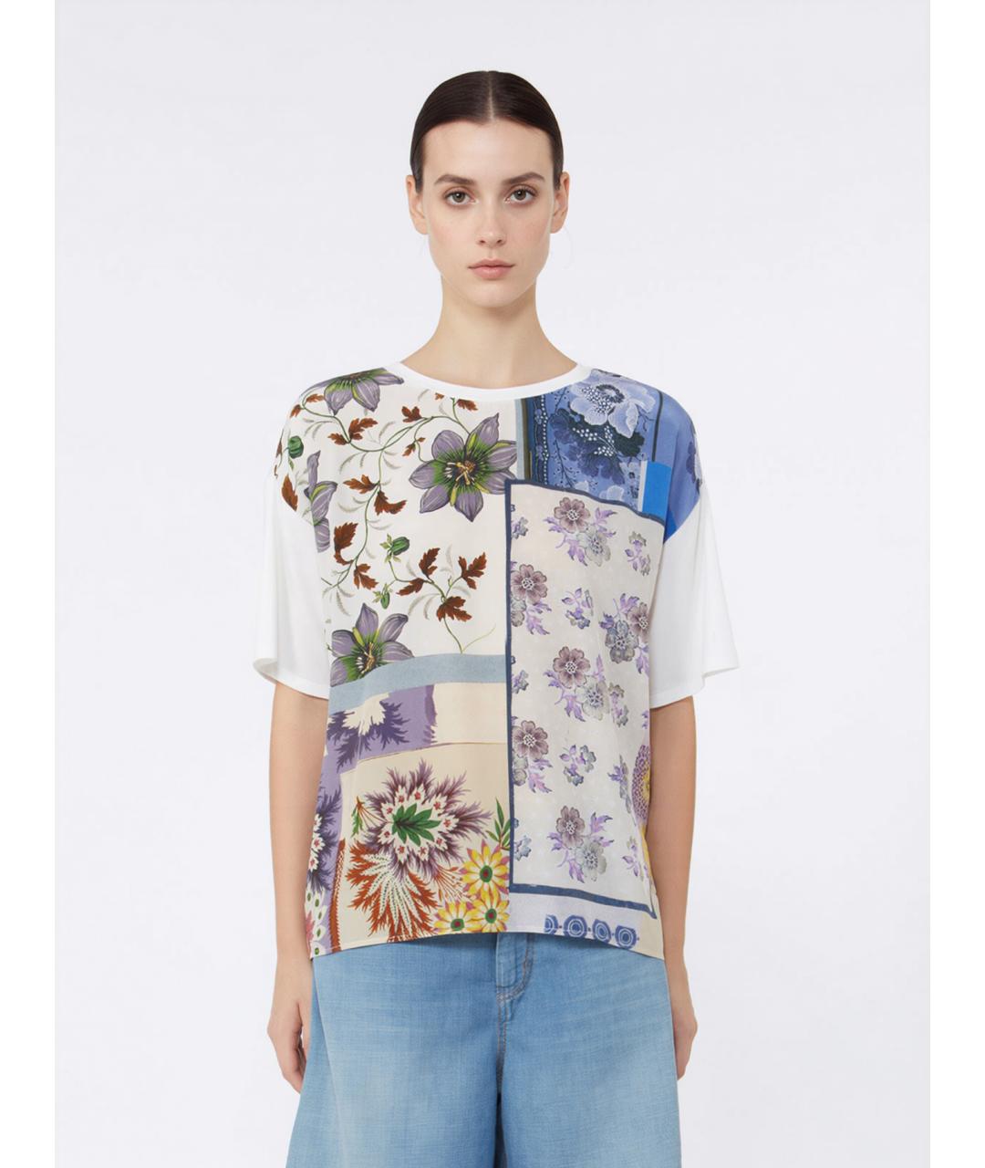 WEEKEND MAX MARA Мульти хлопковая футболка, фото 3