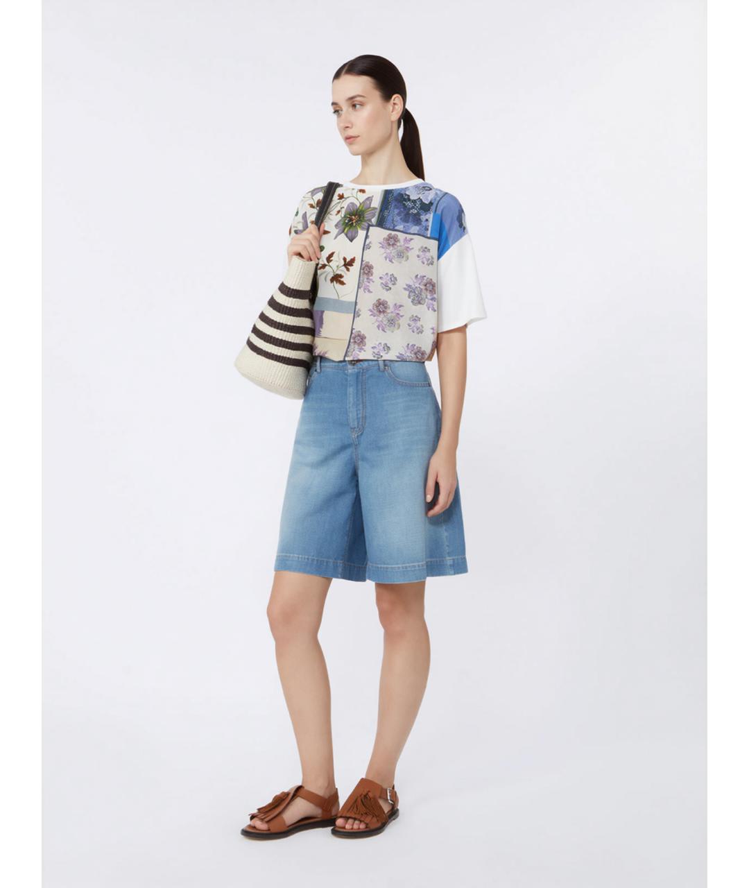 WEEKEND MAX MARA Мульти хлопковая футболка, фото 2