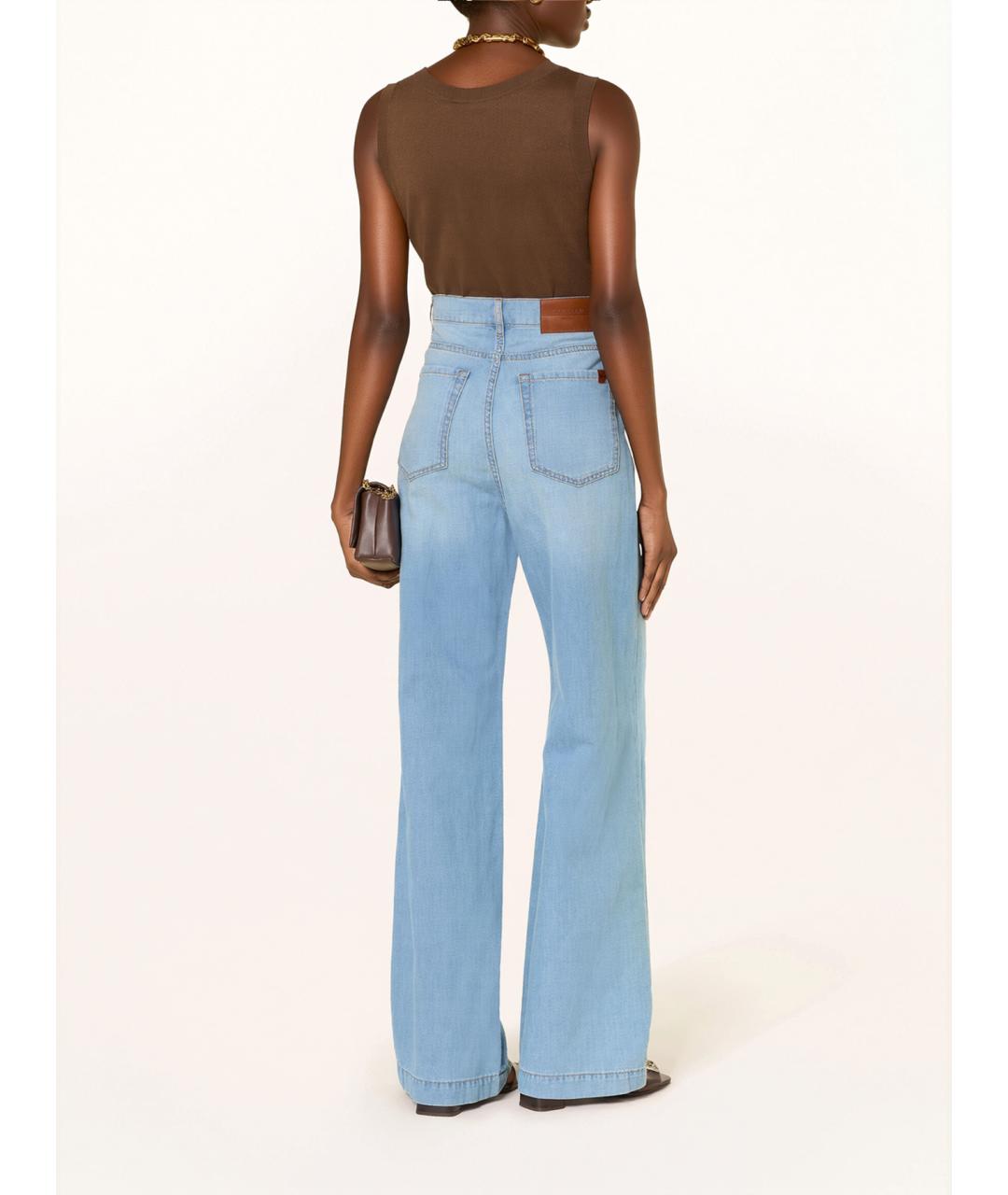 WEEKEND MAX MARA Коричневая шелковая майка, фото 3