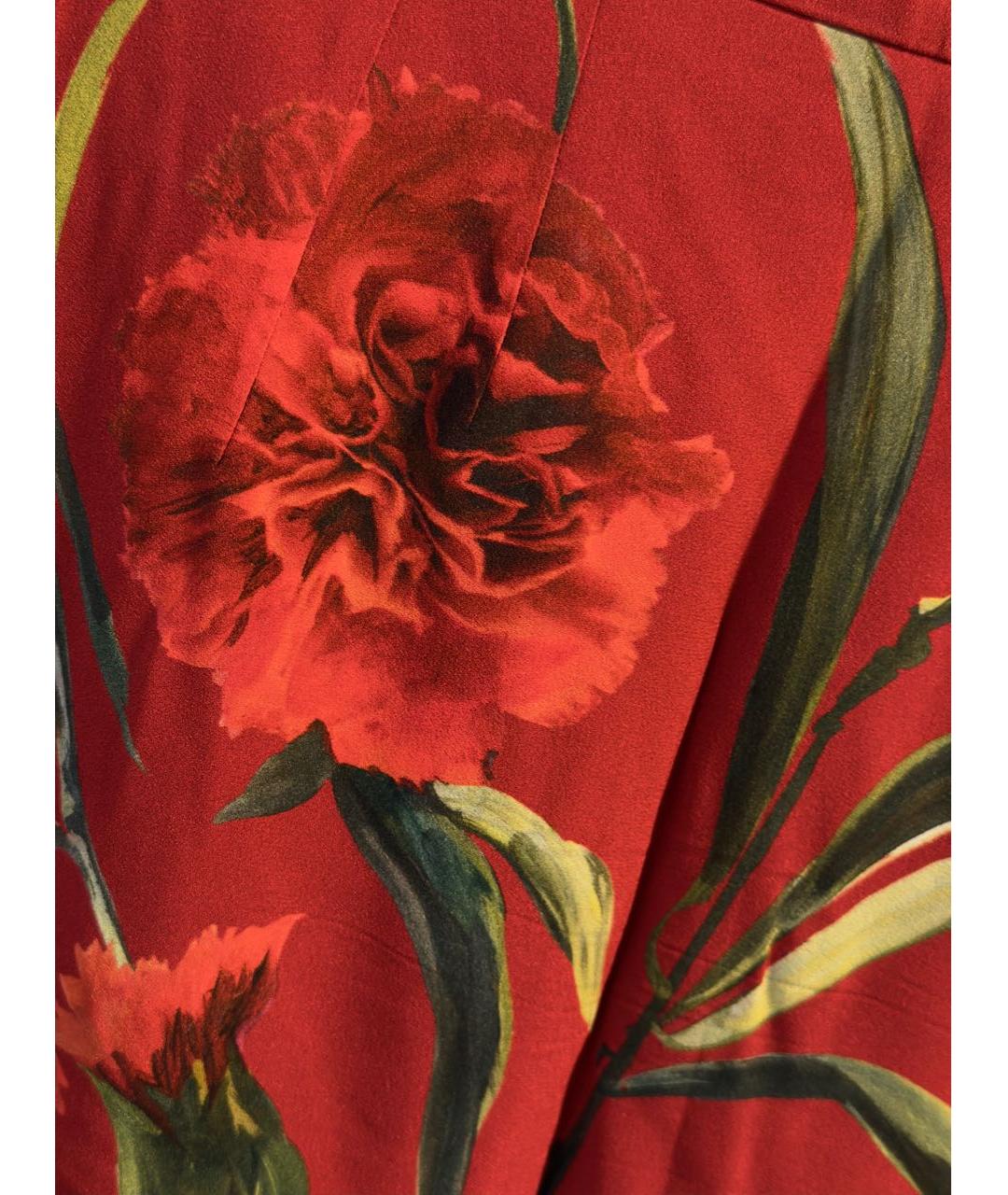 DOLCE&GABBANA Красная полиэстеровая юбка миди, фото 2