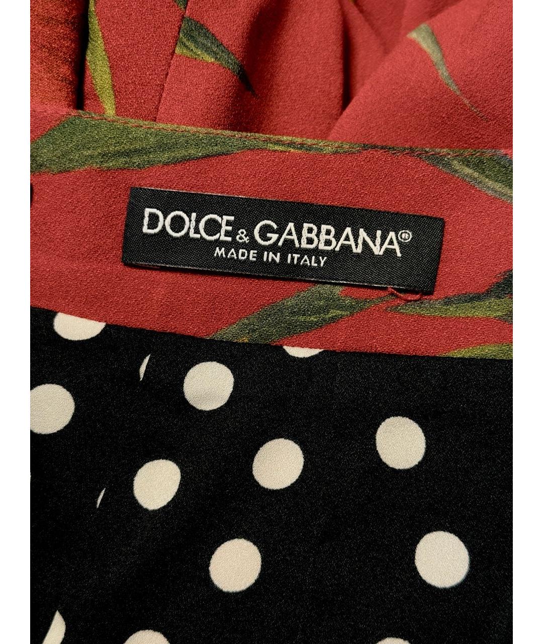 DOLCE&GABBANA Красная полиэстеровая юбка миди, фото 3