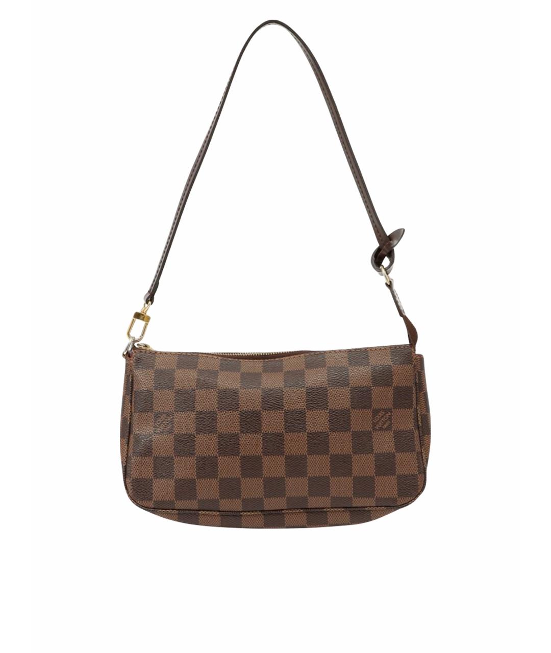 LOUIS VUITTON Коричневая кожаная сумка через плечо, фото 1