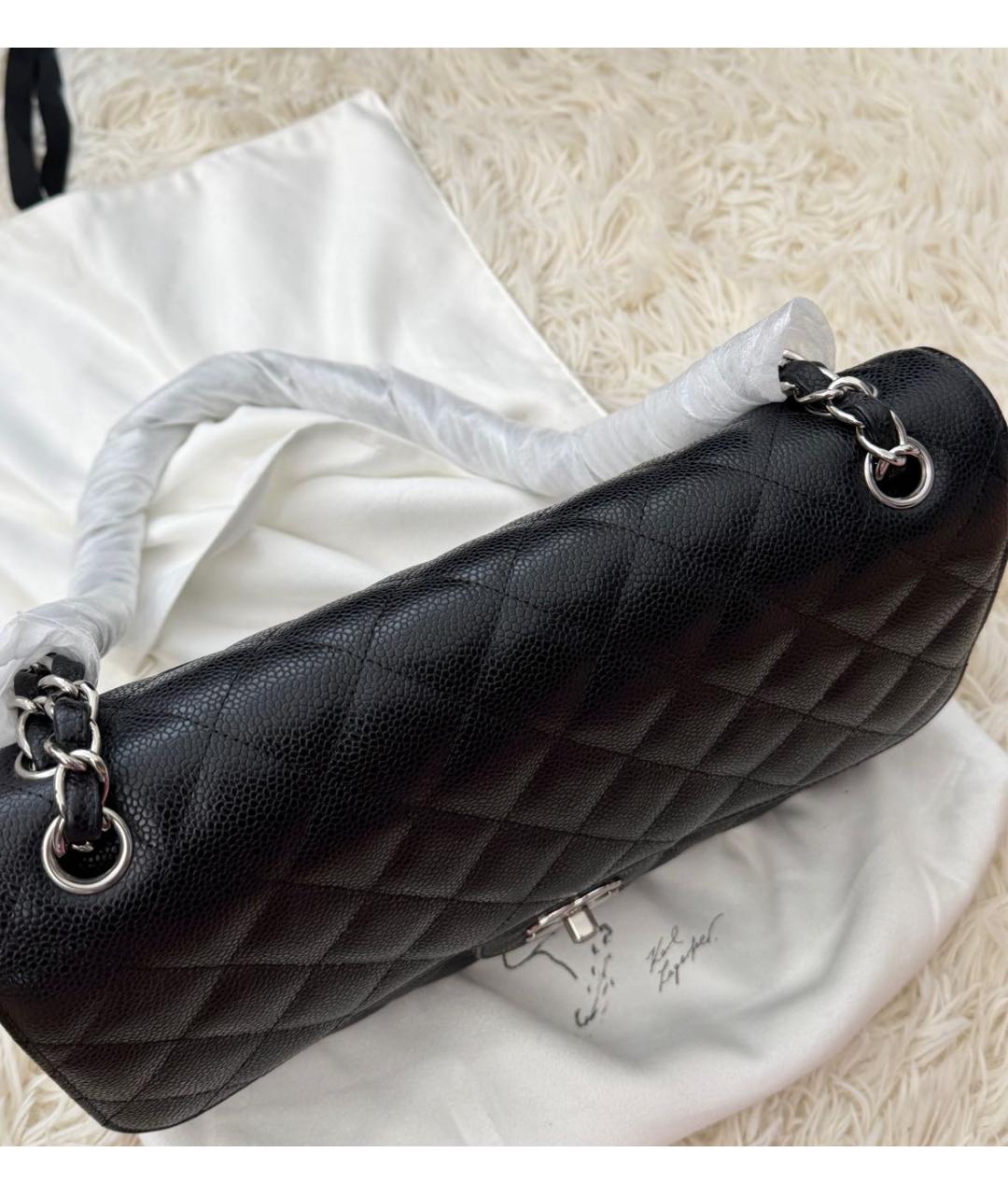 CHANEL Черная кожаная сумка через плечо, фото 3