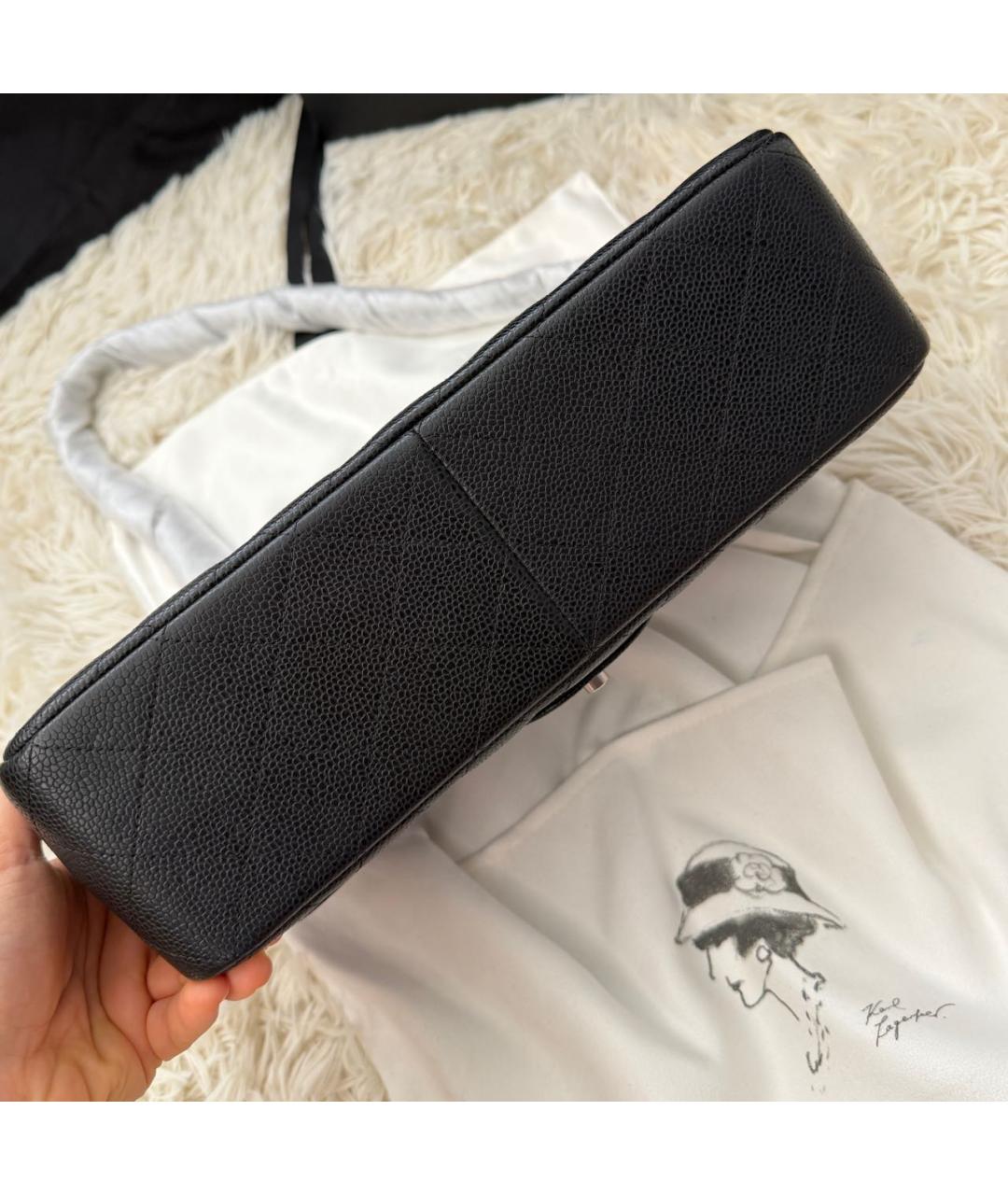 CHANEL Черная кожаная сумка через плечо, фото 4