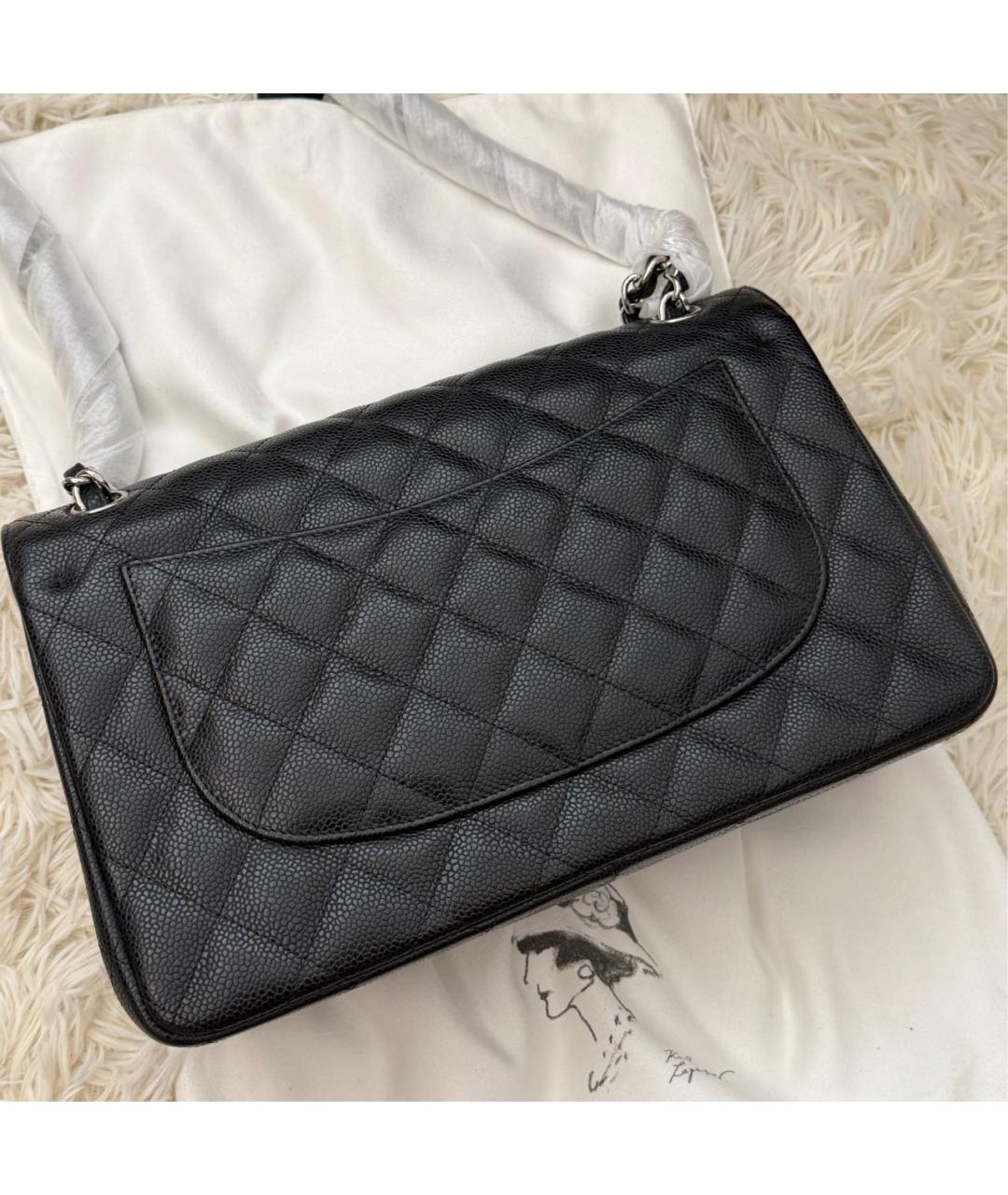 CHANEL Черная кожаная сумка через плечо, фото 5