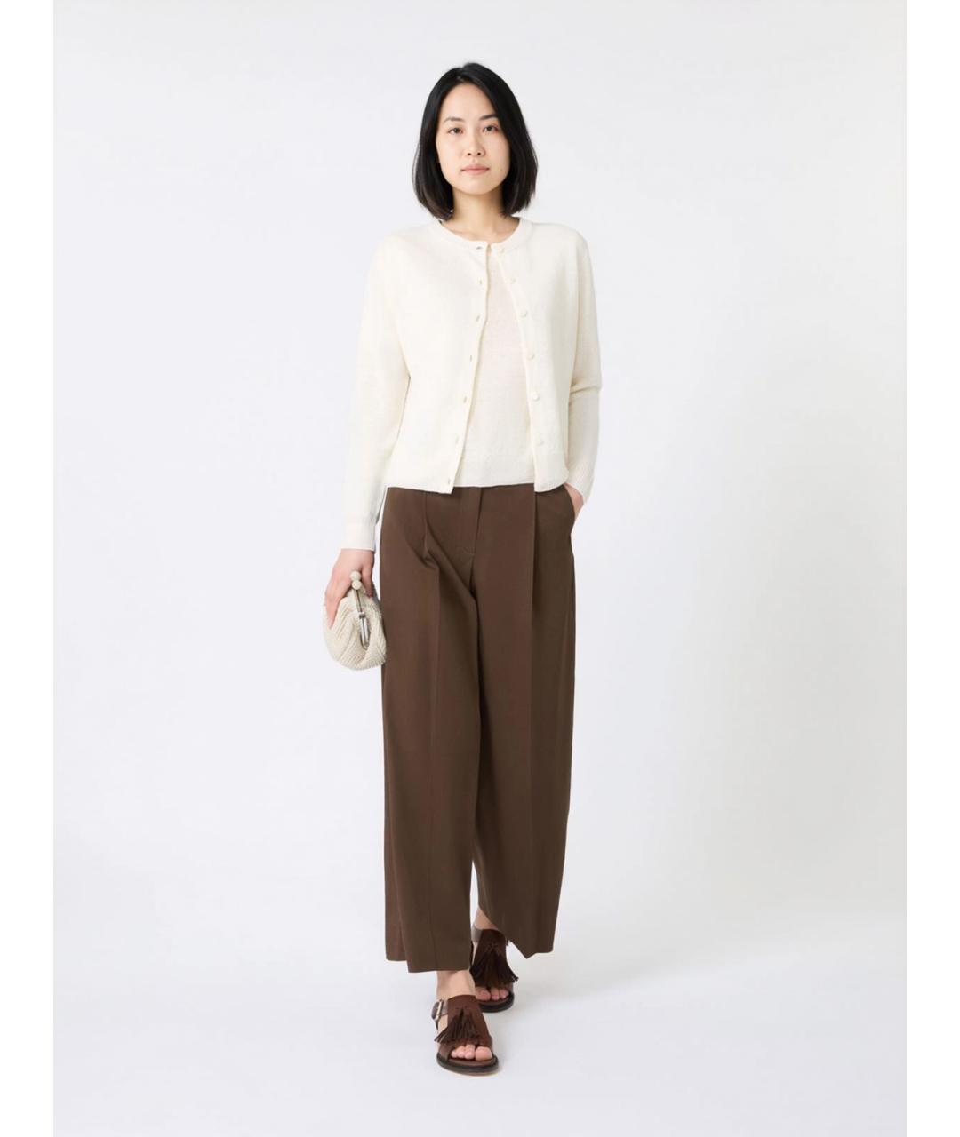 WEEKEND MAX MARA Бежевая льняная футболка, фото 2