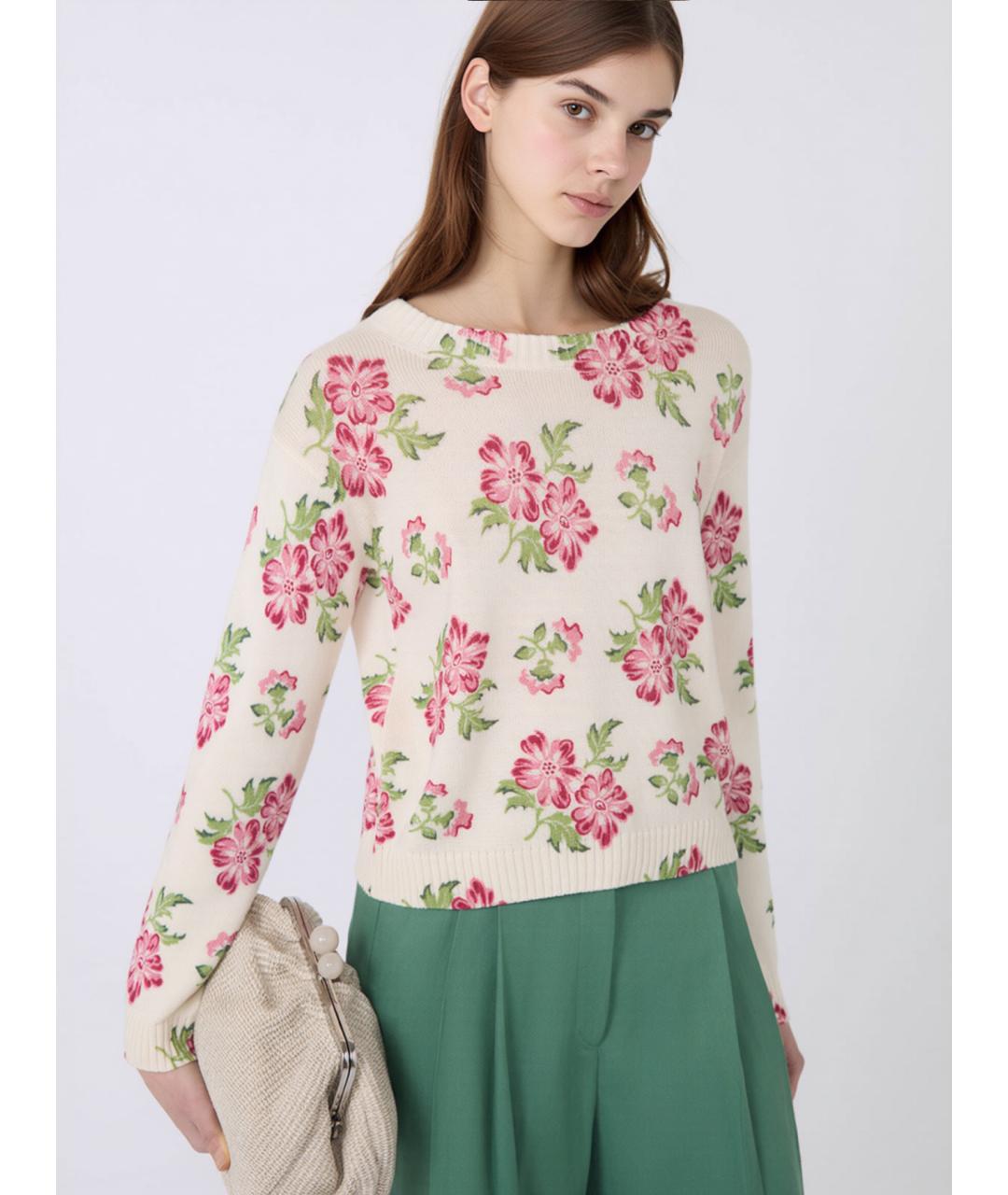 WEEKEND MAX MARA Мульти хлопковый джемпер / свитер, фото 5