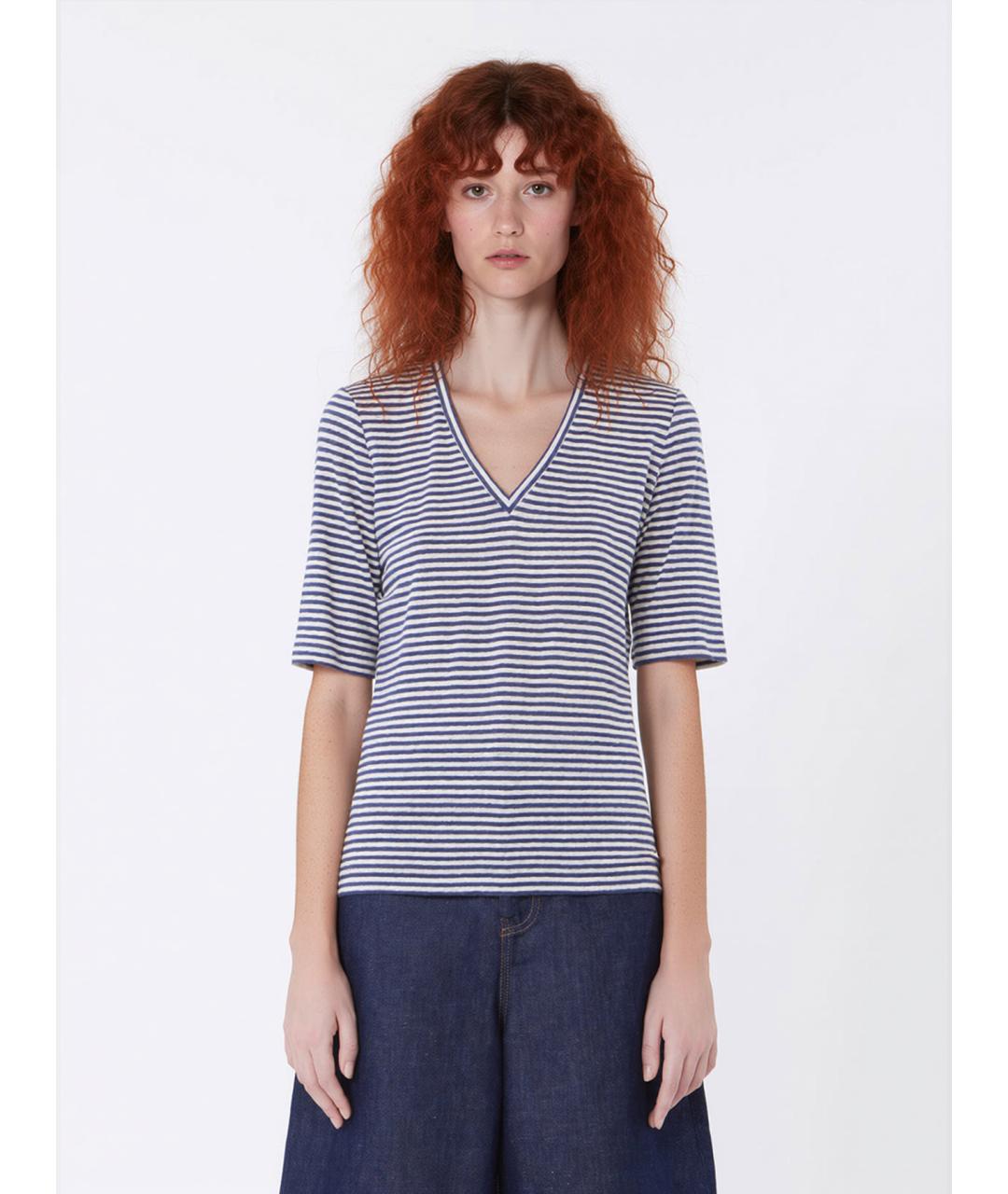 WEEKEND MAX MARA Мульти льняная футболка, фото 3