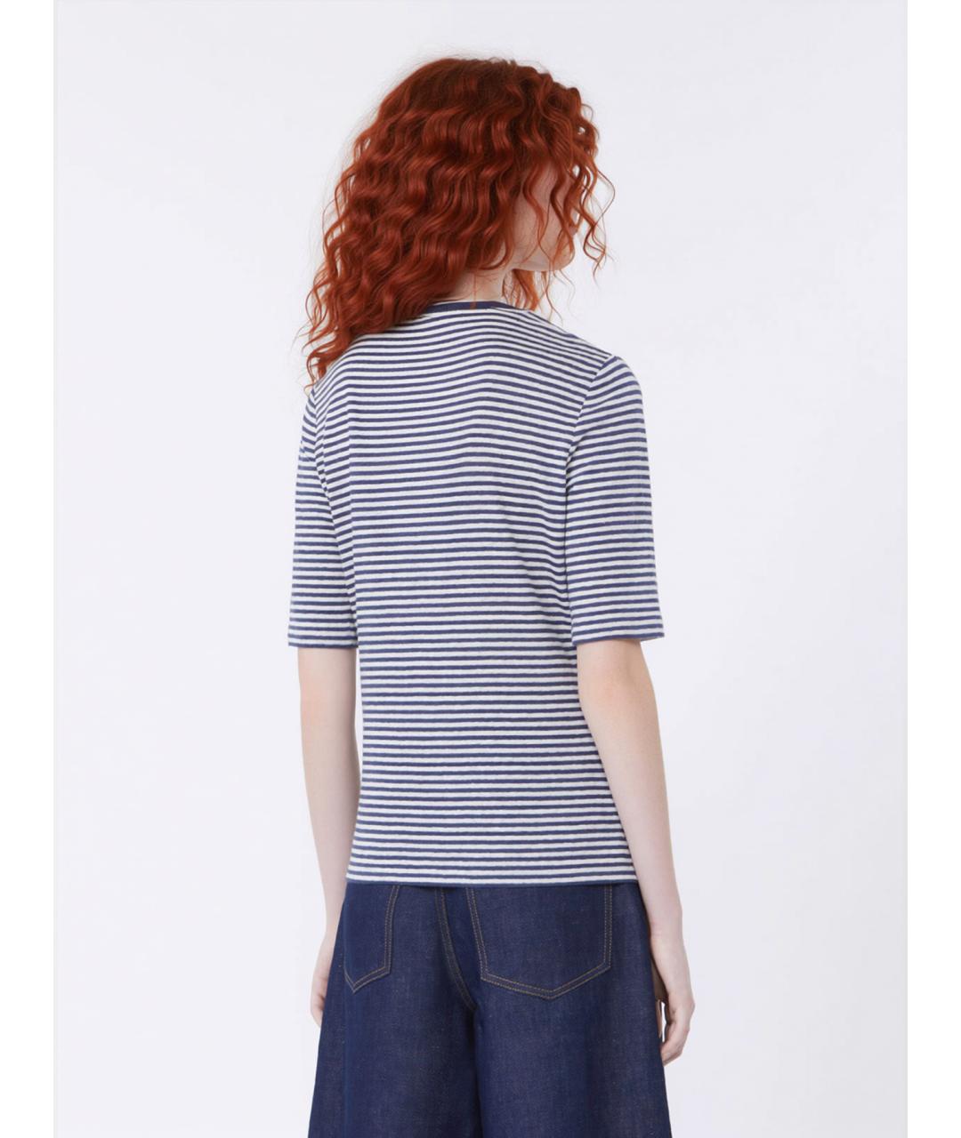 WEEKEND MAX MARA Мульти льняная футболка, фото 4