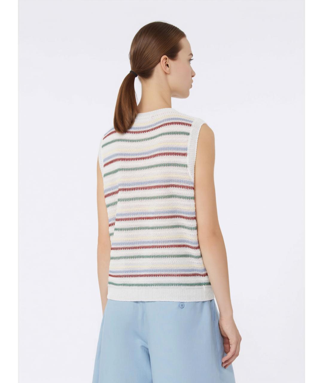 WEEKEND MAX MARA Мульти льняная жилетка, фото 3