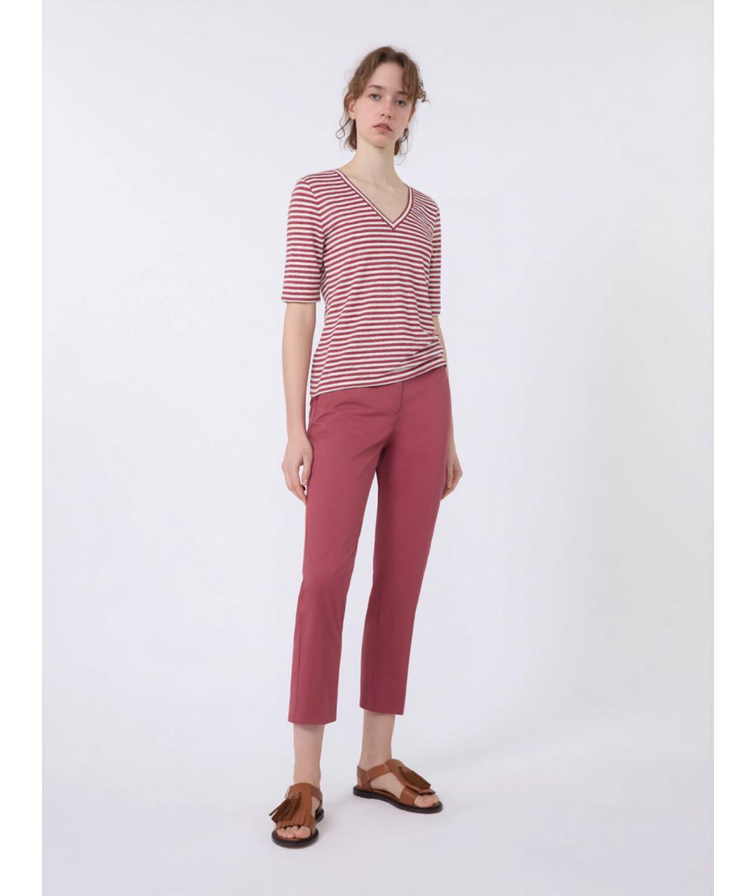 WEEKEND MAX MARA Мульти льняная футболка, фото 2