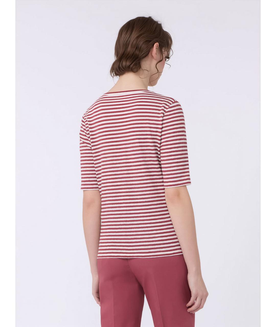 WEEKEND MAX MARA Мульти льняная футболка, фото 4