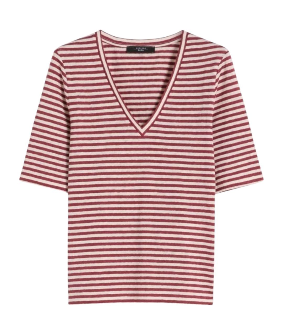 WEEKEND MAX MARA Мульти льняная футболка, фото 1