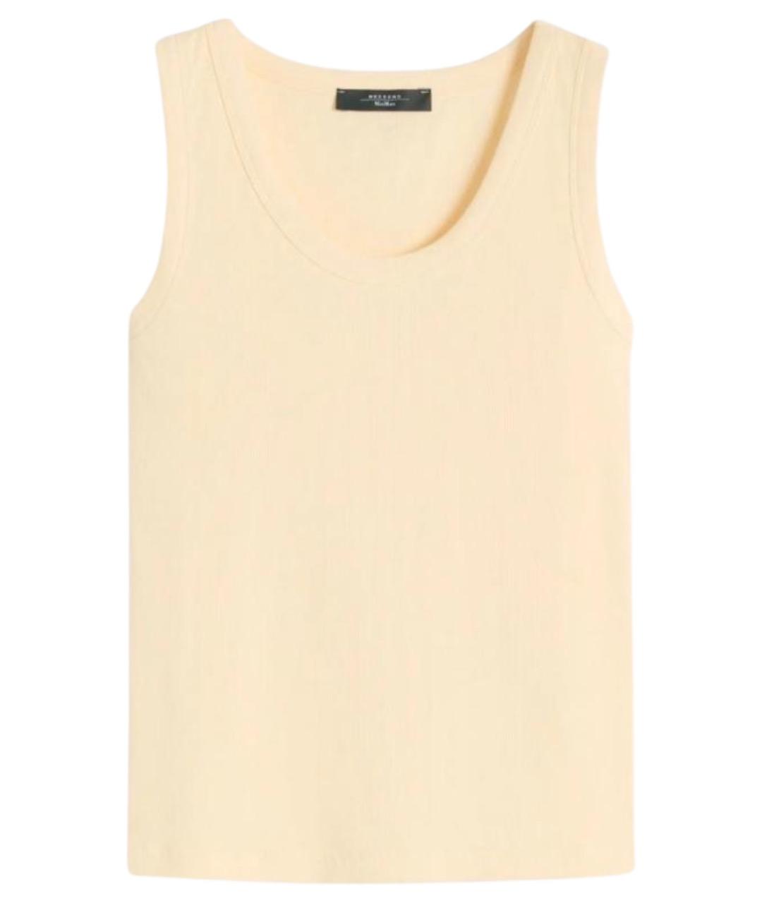 WEEKEND MAX MARA Желтая хлопковая майка, фото 1