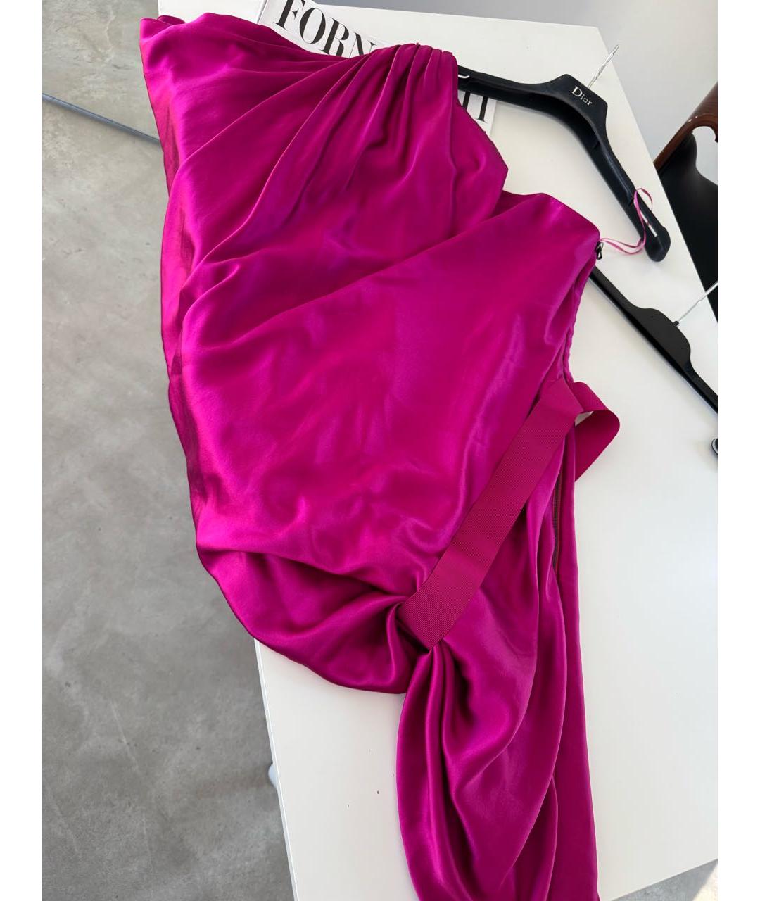 LANVIN Фуксия шелковое платье, фото 4