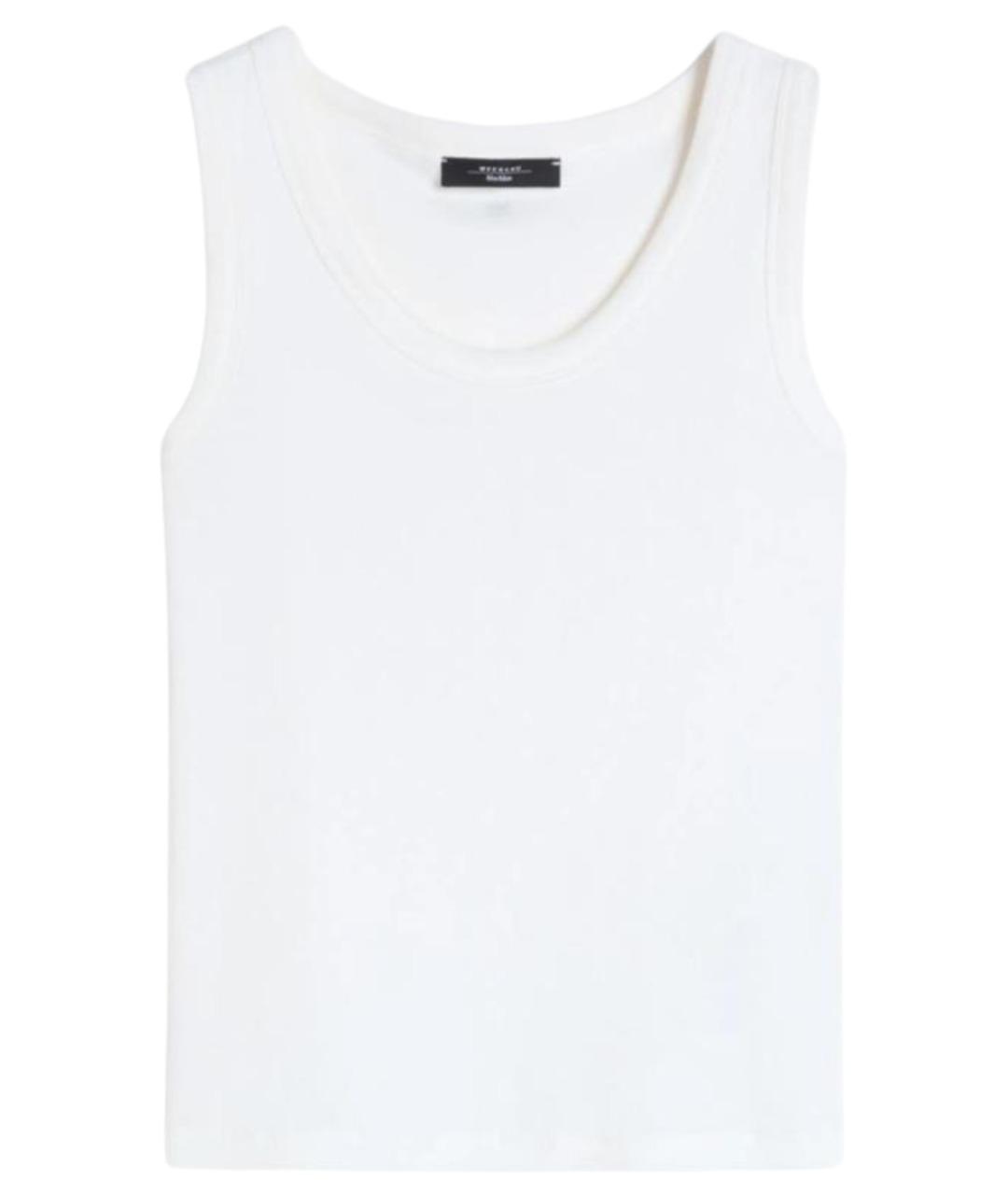 WEEKEND MAX MARA Белая хлопковая майка, фото 1