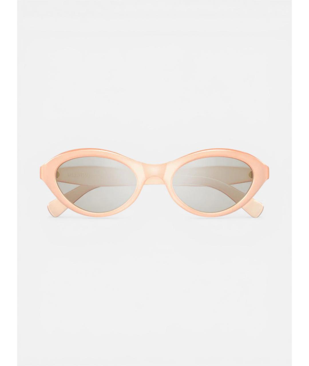 VALENTINO Оранжевое пластиковые солнцезащитные очки, фото 3