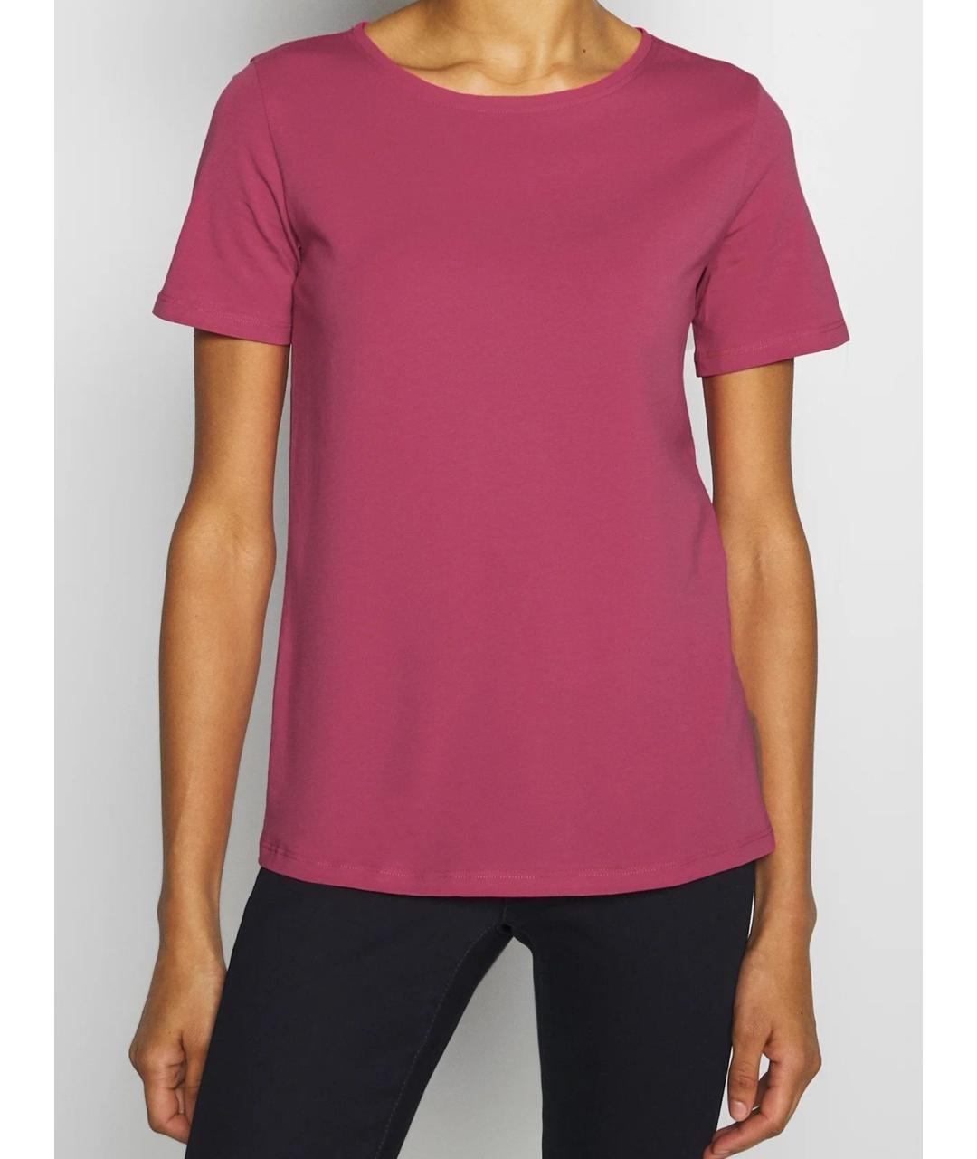 WEEKEND MAX MARA Бордовая хлопковая футболка, фото 2