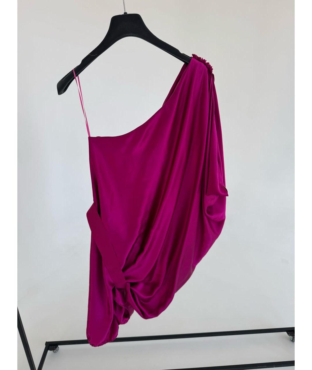 LANVIN Фиолетовое шелковое платье, фото 7